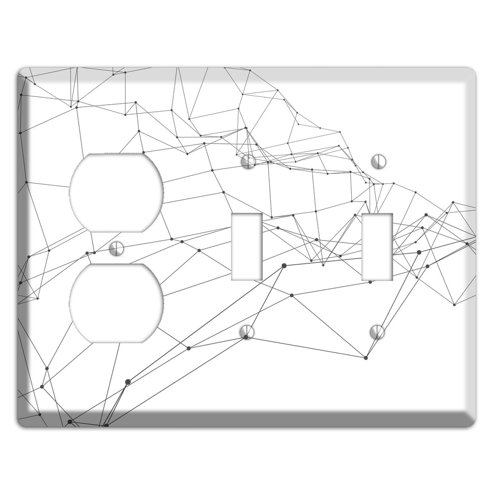Woven Signal Web Duplex / 2 Toggle Wallplate