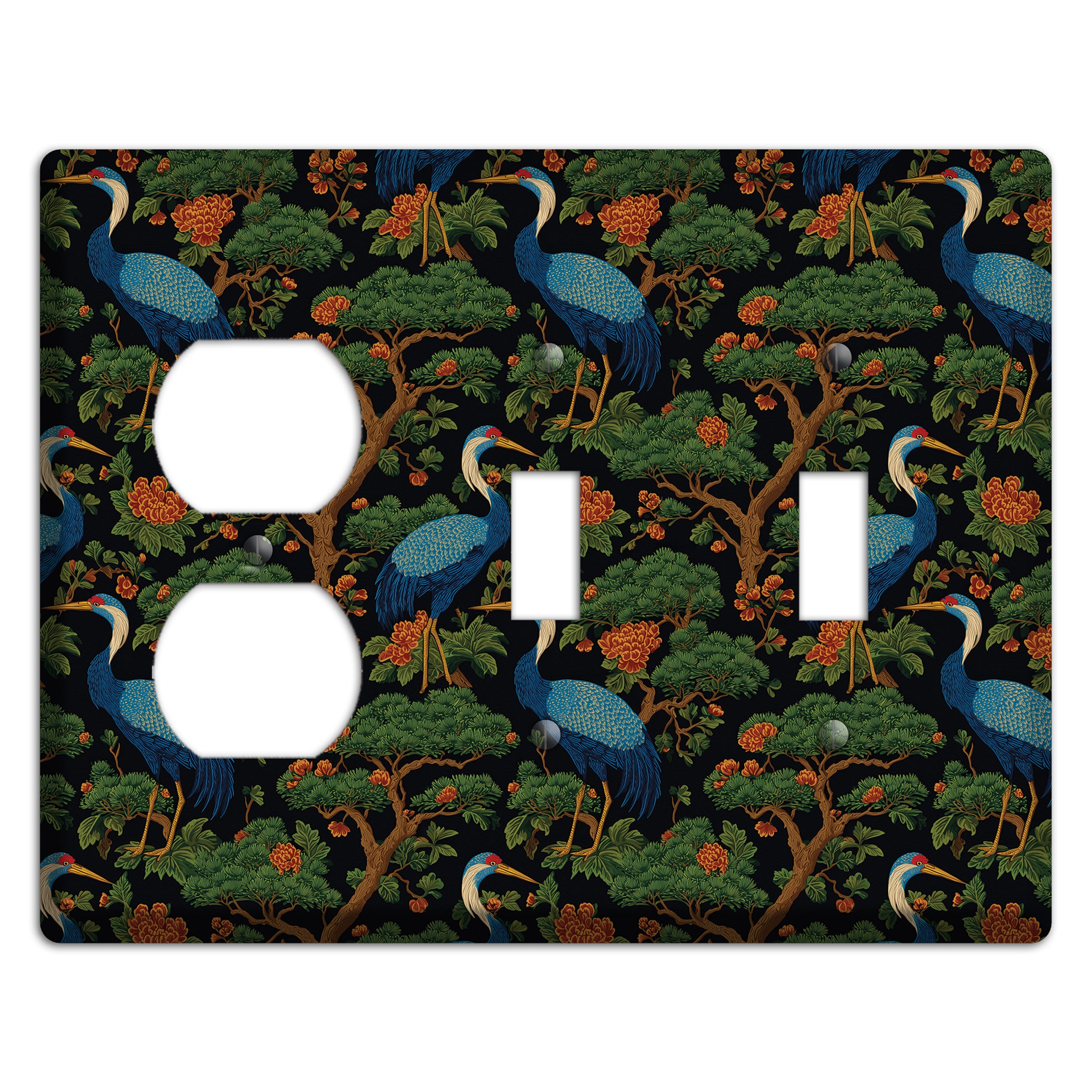 Cobalt Pine Vigil Duplex / 2 Toggle Wallplate