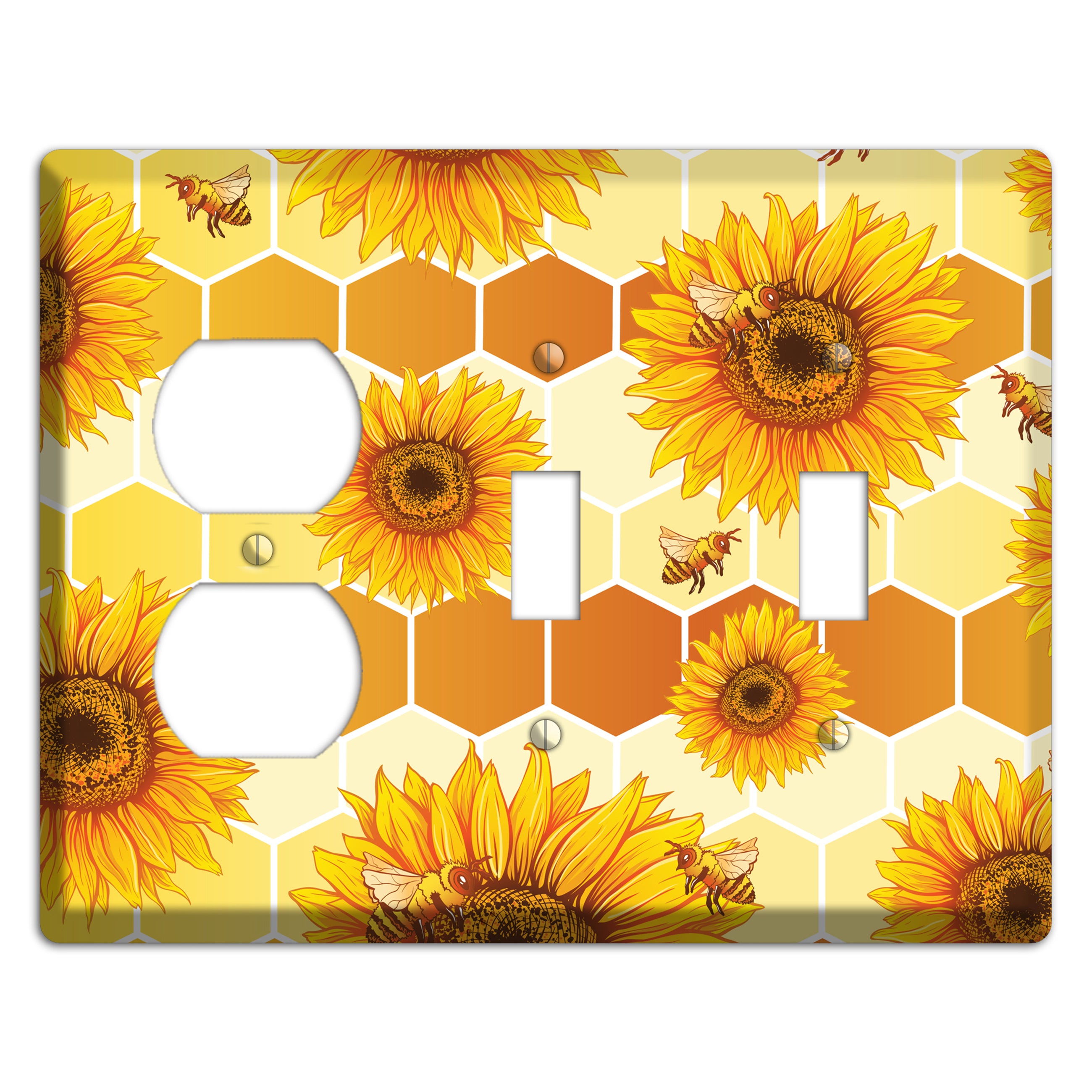 Honeycomb Solstice Duplex / 2 Toggle Wallplate