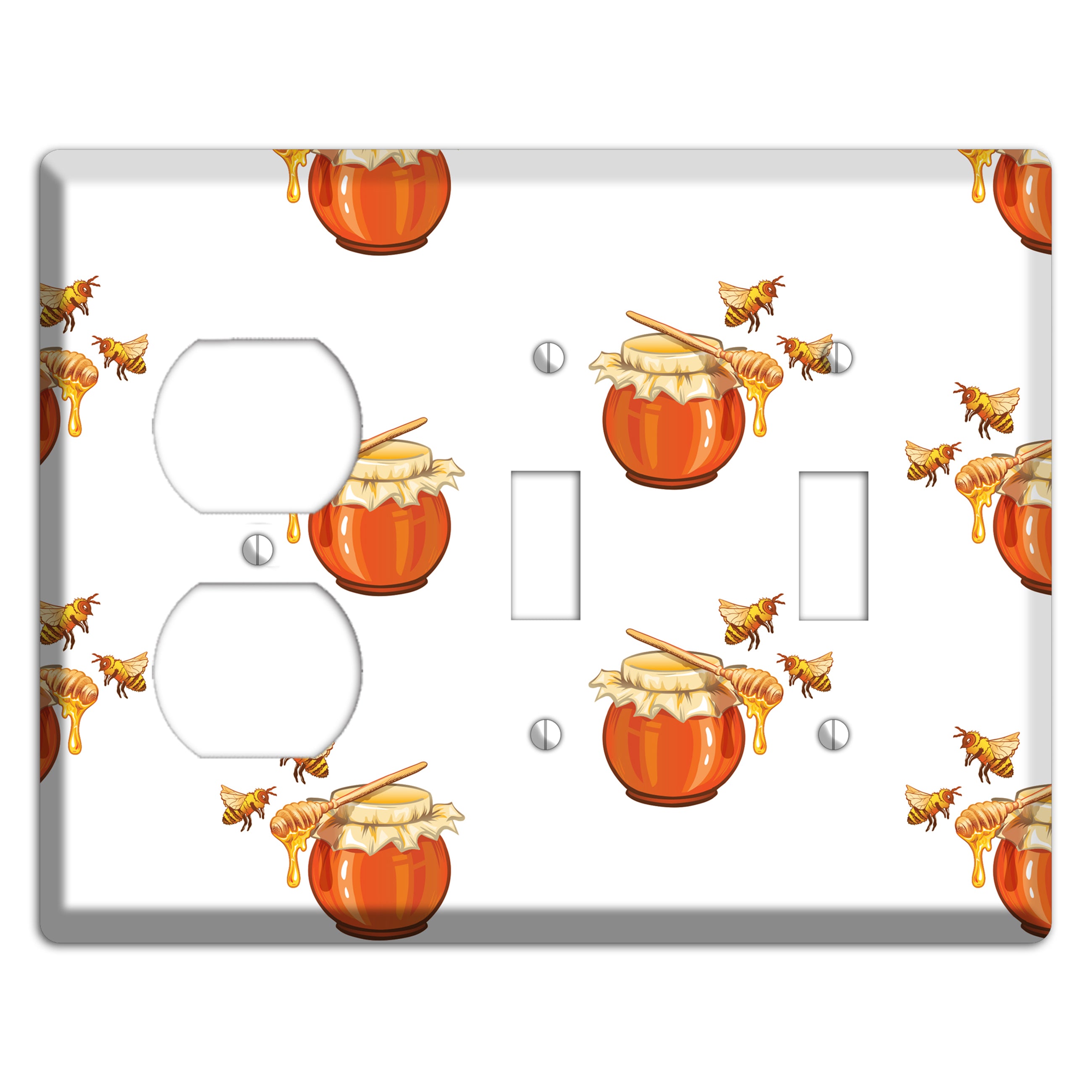 Honey & Hive Duplex / 2 Toggle Wallplate