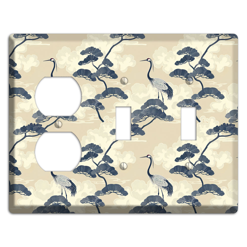 Indigo Pine Serenity Duplex / 2 Toggle Wallplate