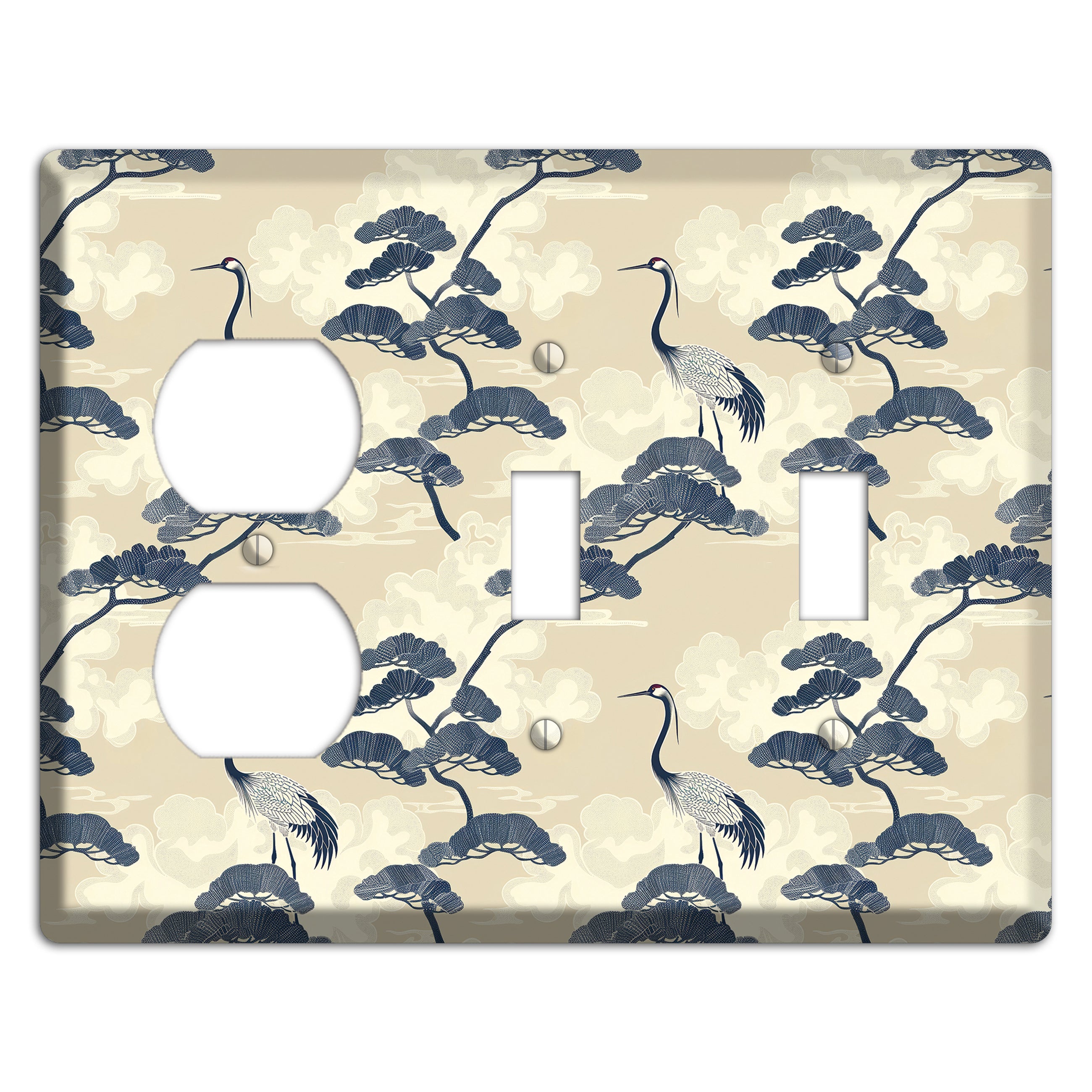 Indigo Pine Serenity Duplex / 2 Toggle Wallplate