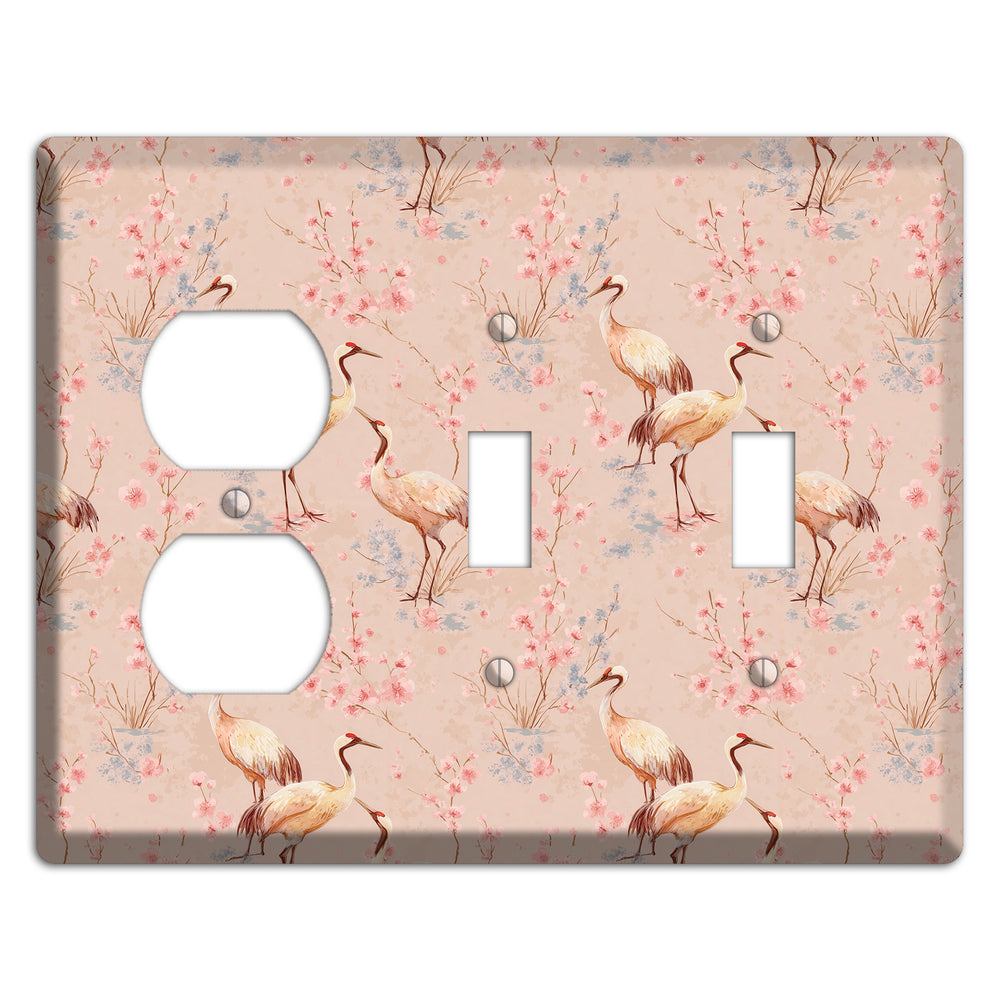 Blush Sakura Passage Duplex / 2 Toggle Wallplate