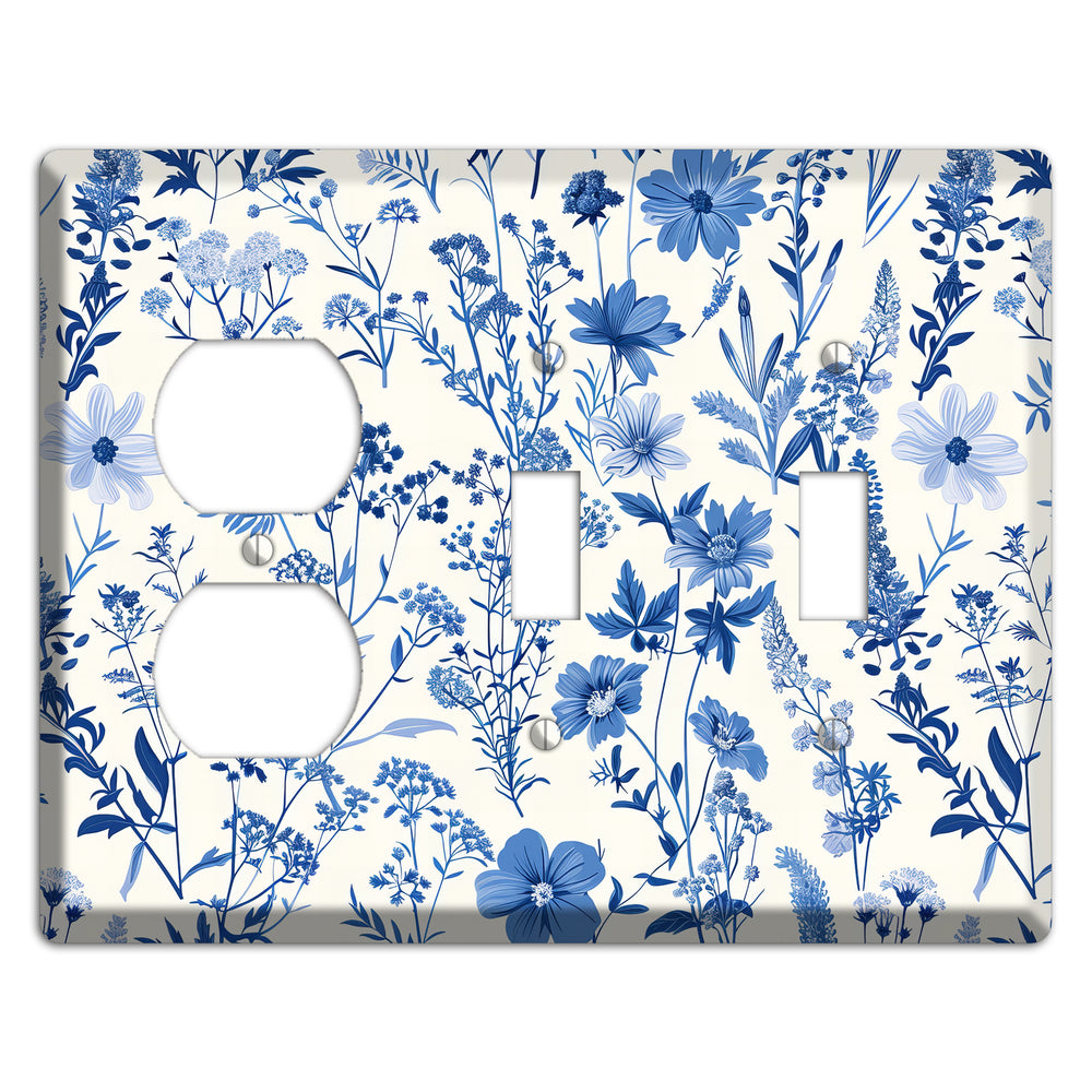 Meadow in Monochrome Duplex / 2 Toggle Wallplate