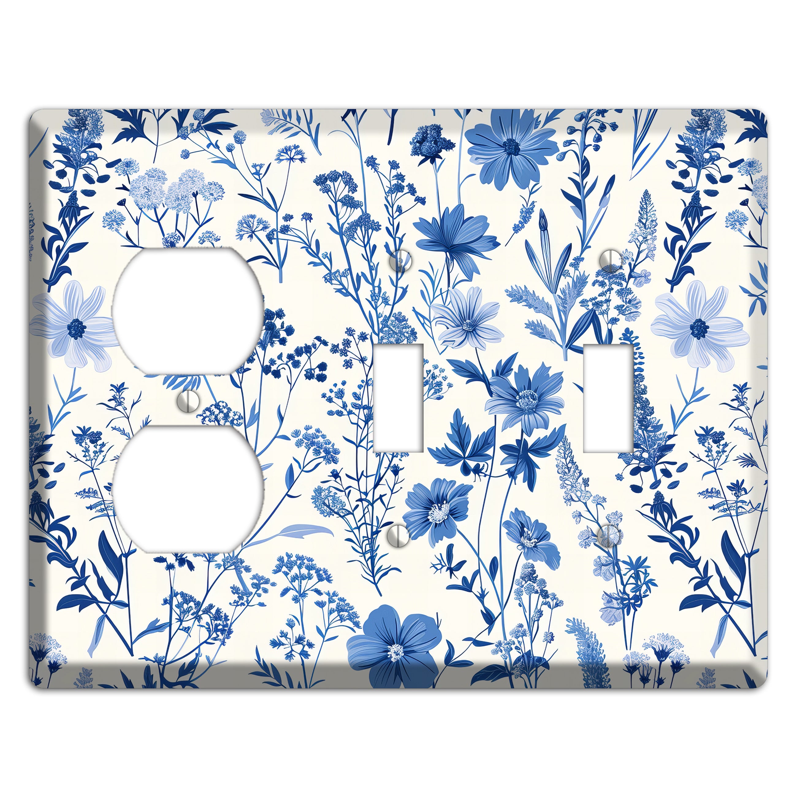 Meadow in Monochrome Duplex / 2 Toggle Wallplate