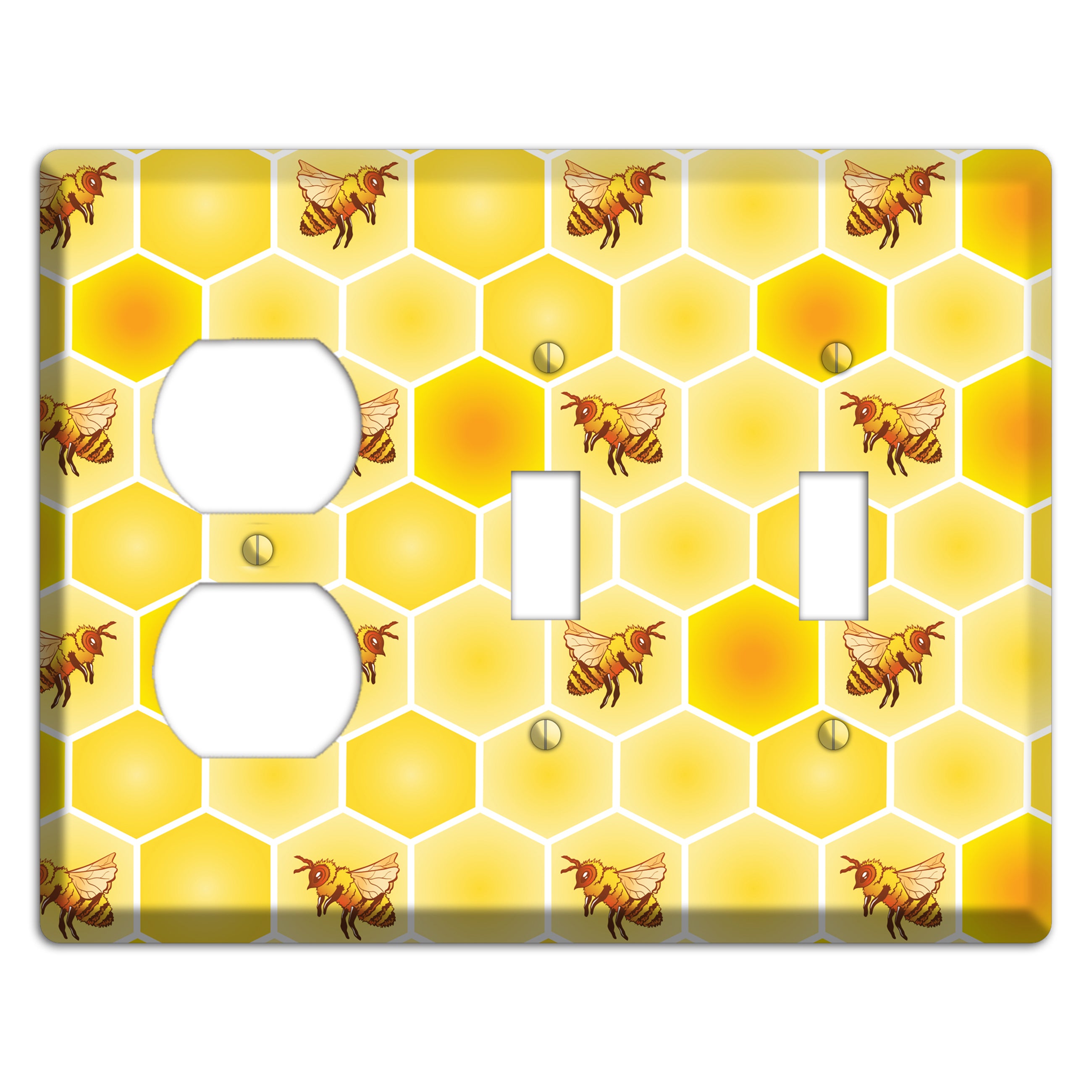 Honeycomb Colony Duplex / 2 Toggle Wallplate