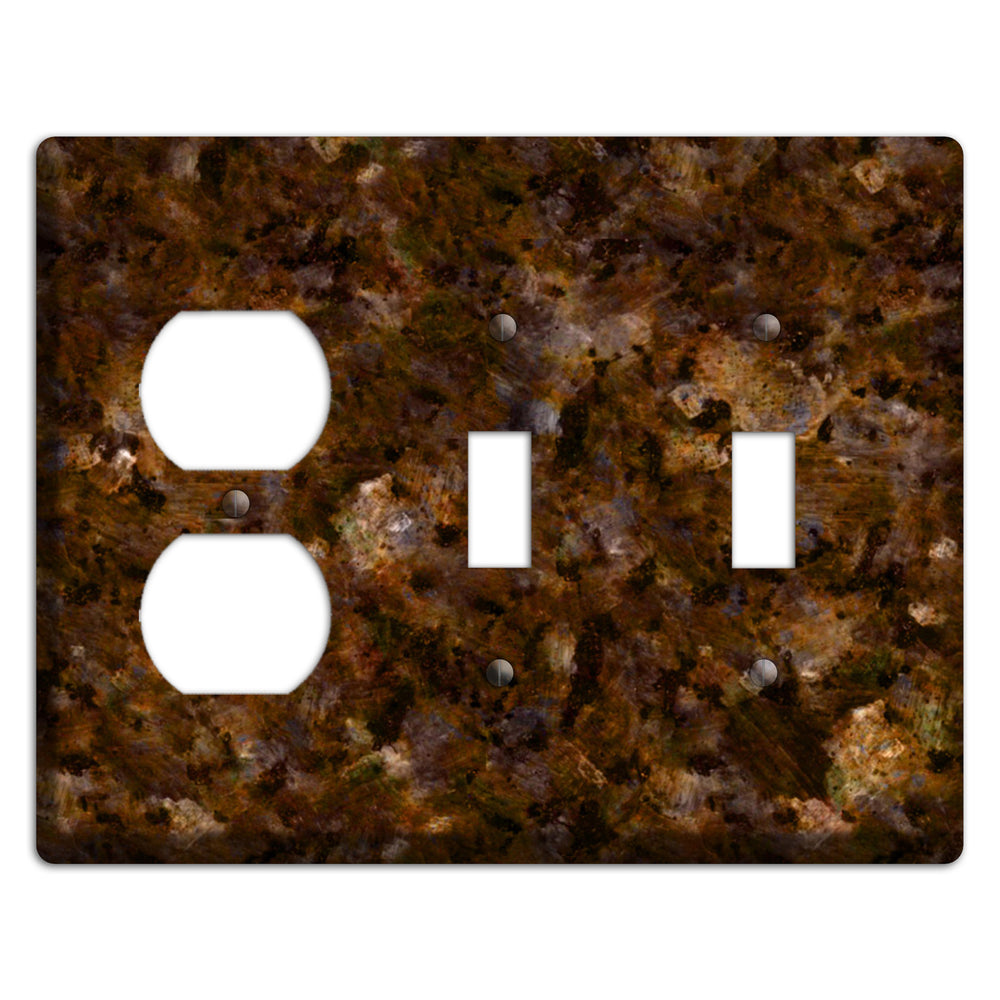 Baltic Green Granite Duplex / 2 Toggle Wallplate