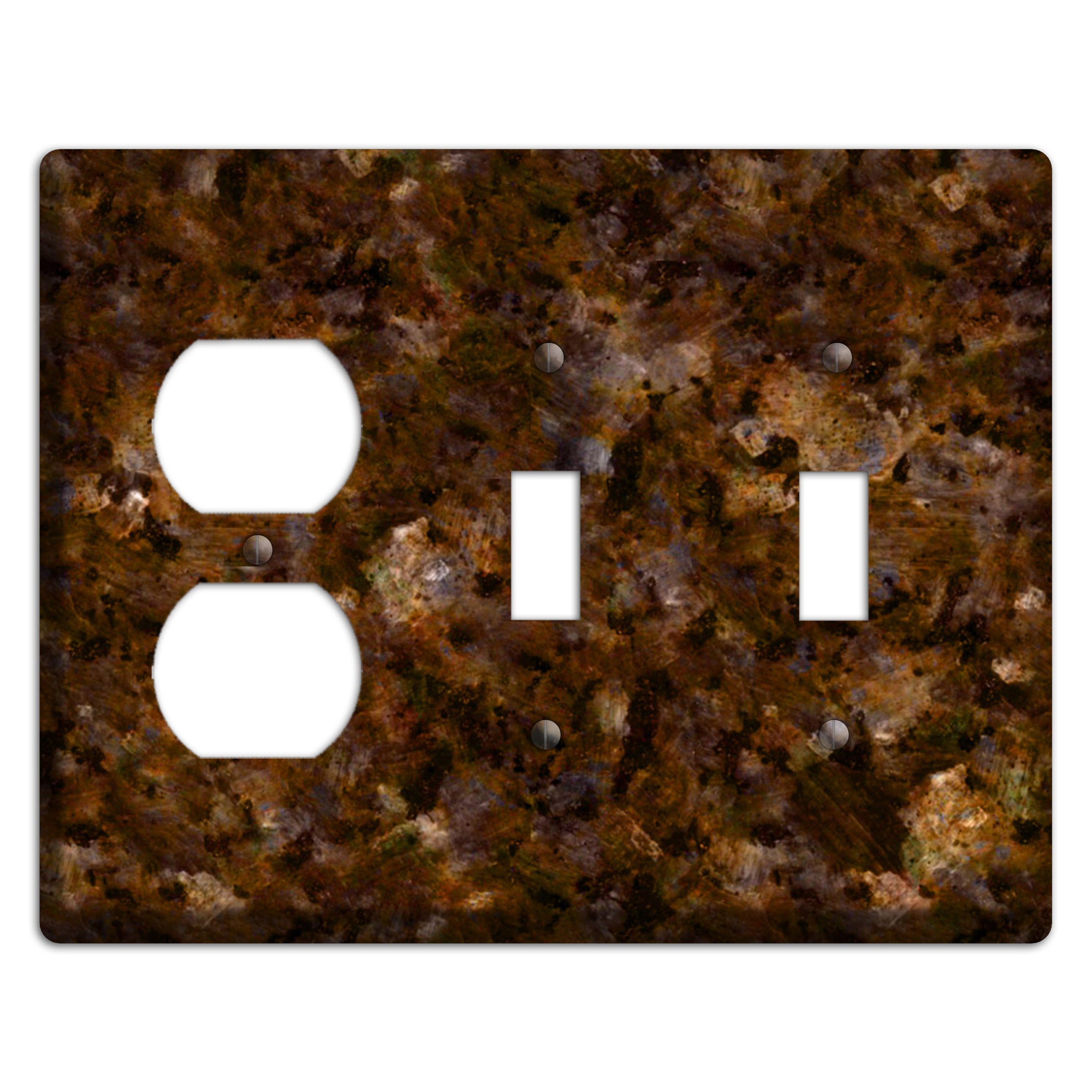 Baltic Green Granite Duplex / 2 Toggle Wallplate
