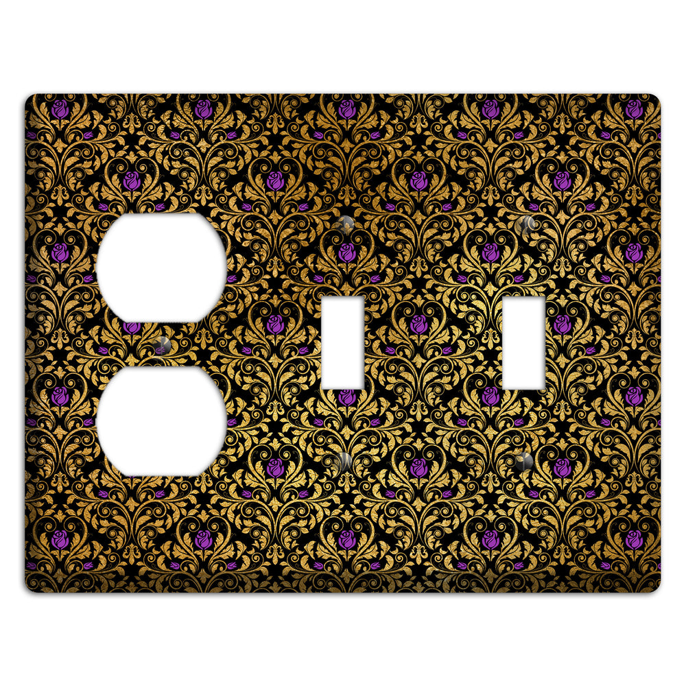 Gilded Masquerade Duplex / 2 Toggle Wallplate