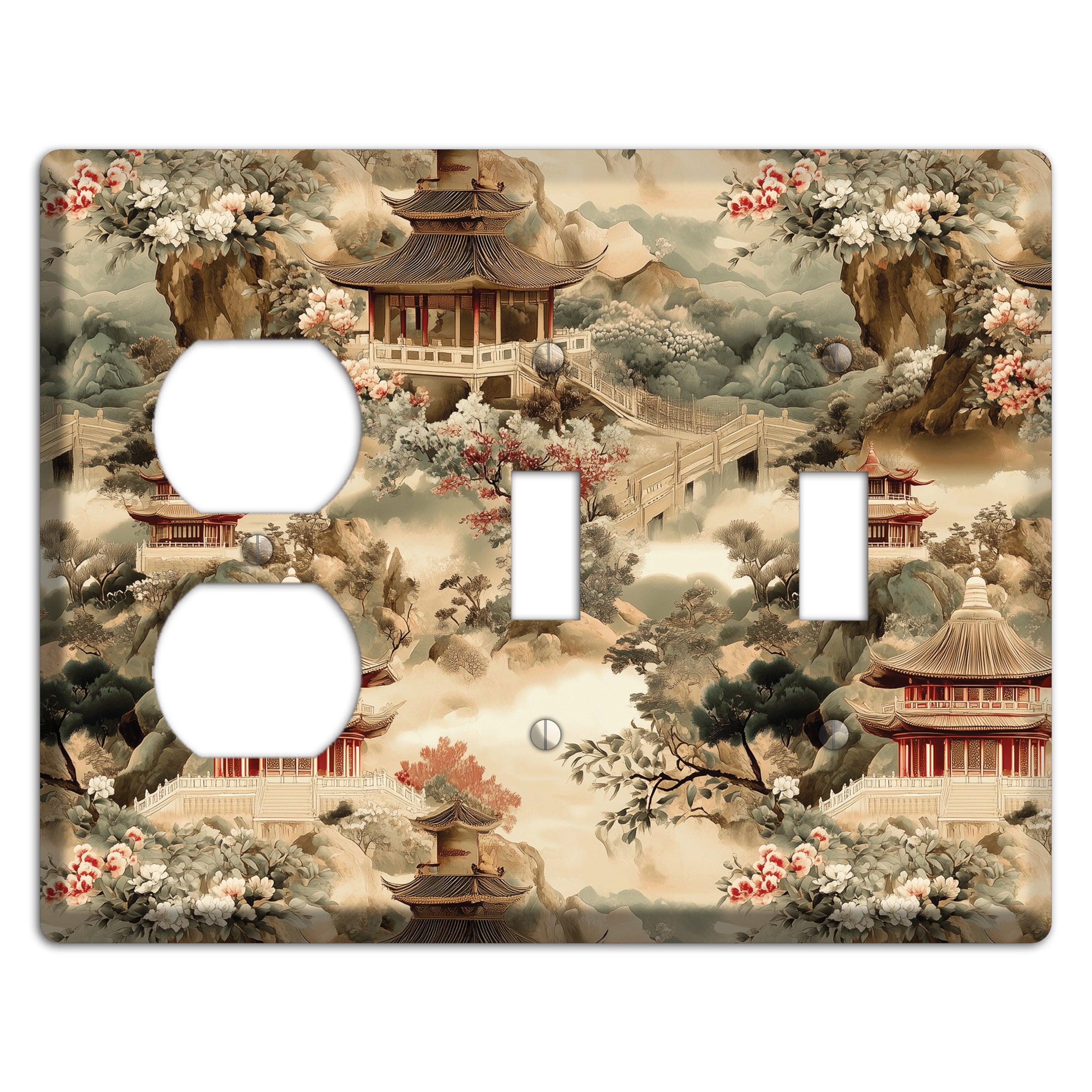 Jade Mountain Reverie Duplex / 2 Toggle Wallplate