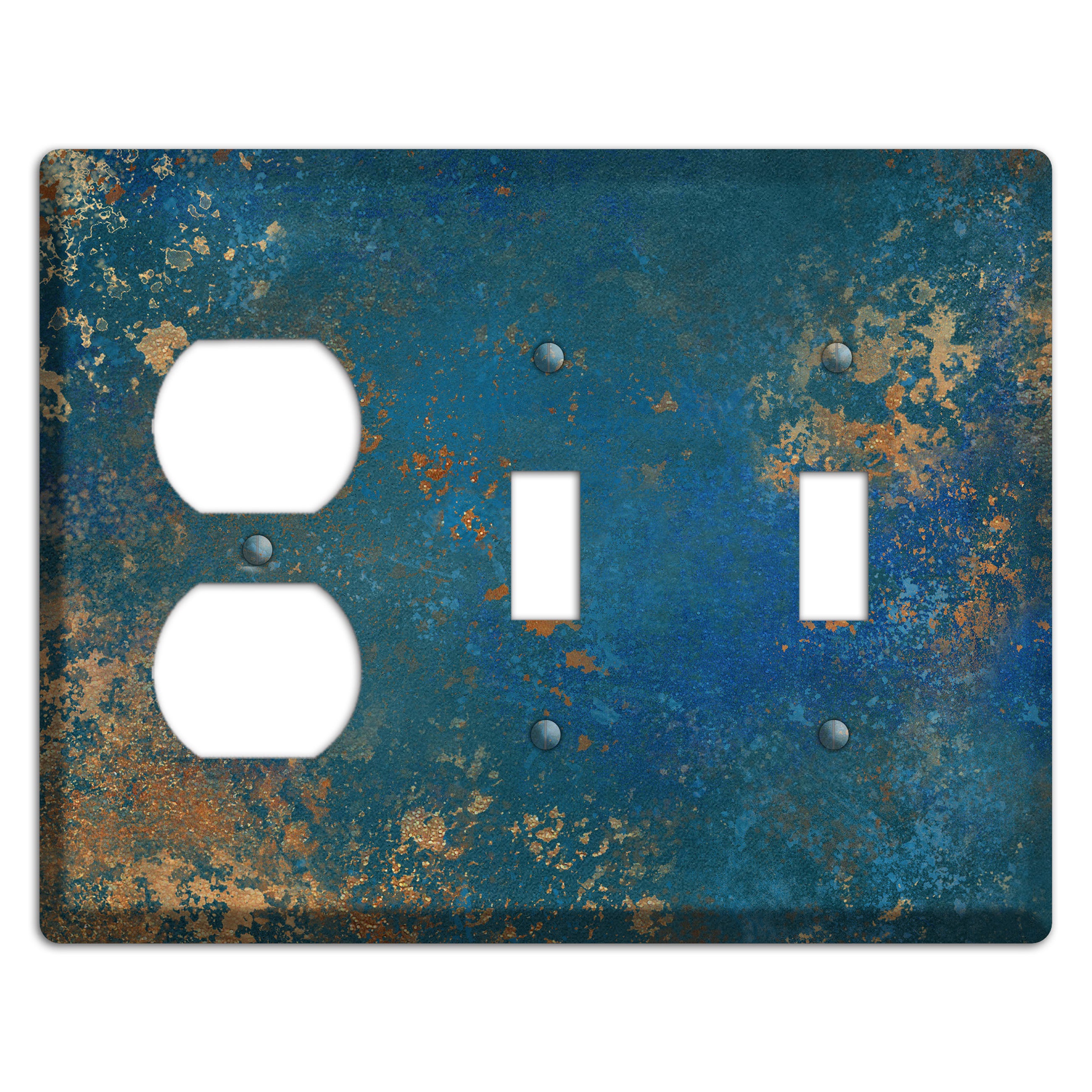 Oxidized Ocean Duplex / 2 Toggle Wallplate