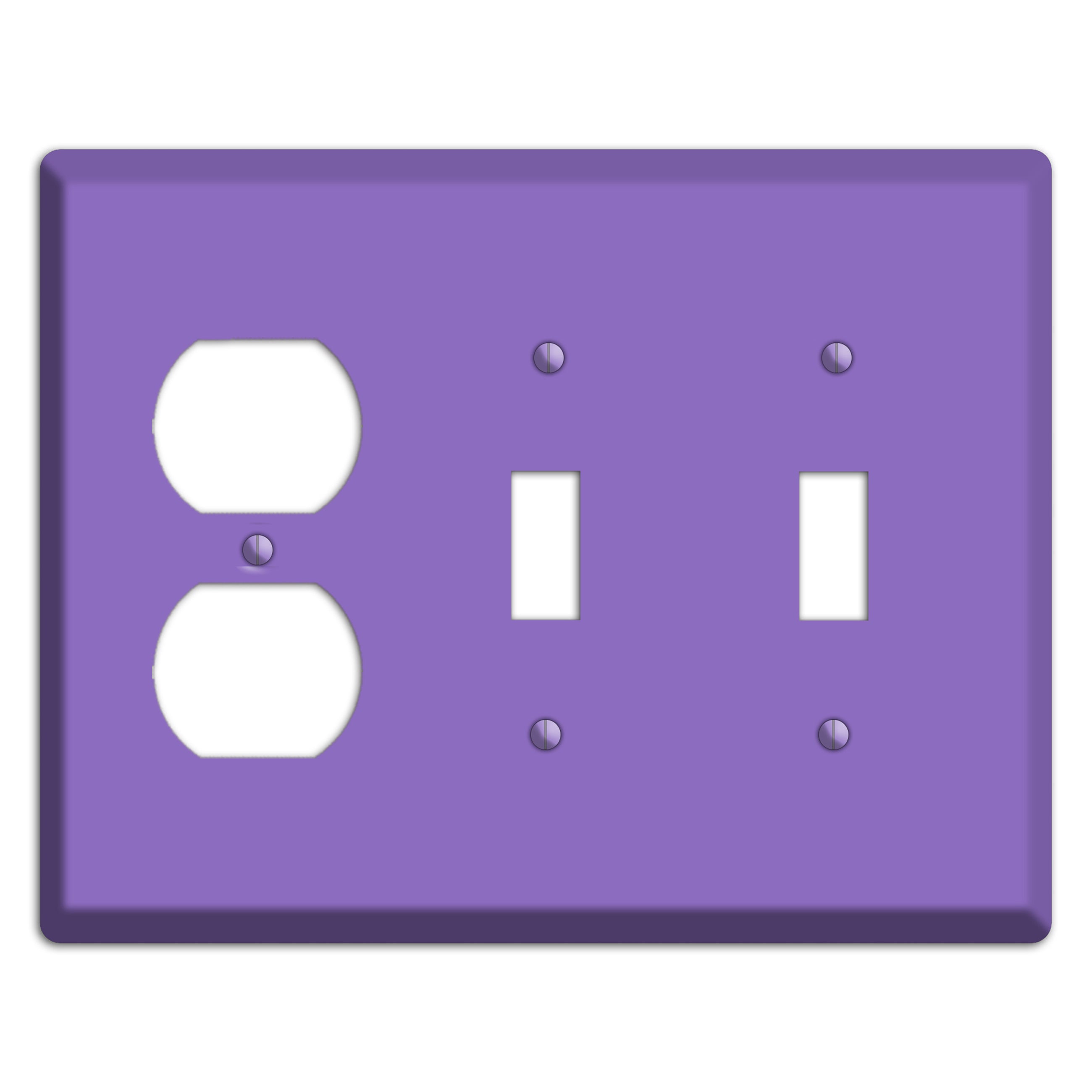 Baxter Violet Bloom Duplex / 2 Toggle Wallplate