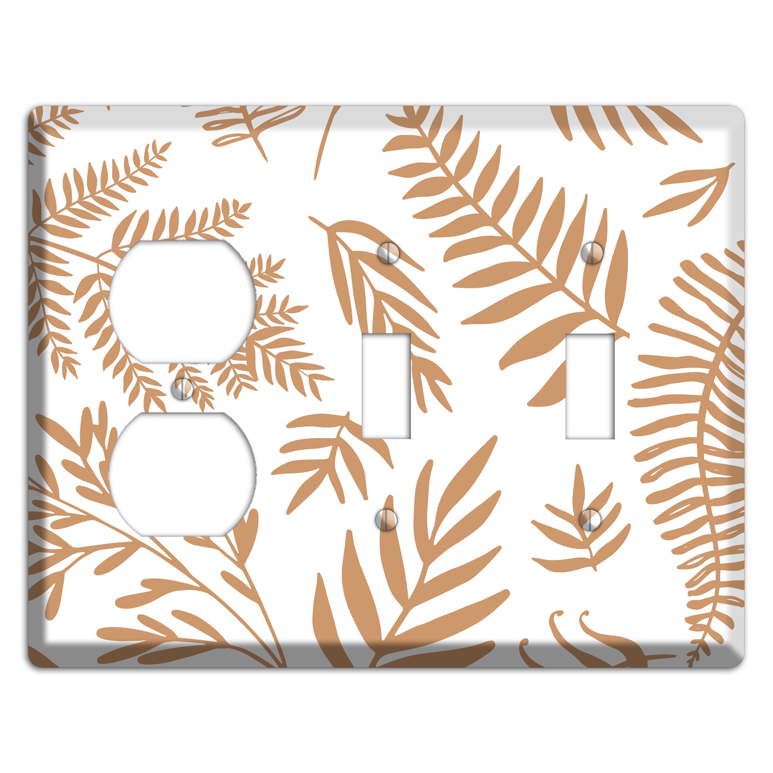 Scattered Fronds Duplex / 2 Toggle Wallplate