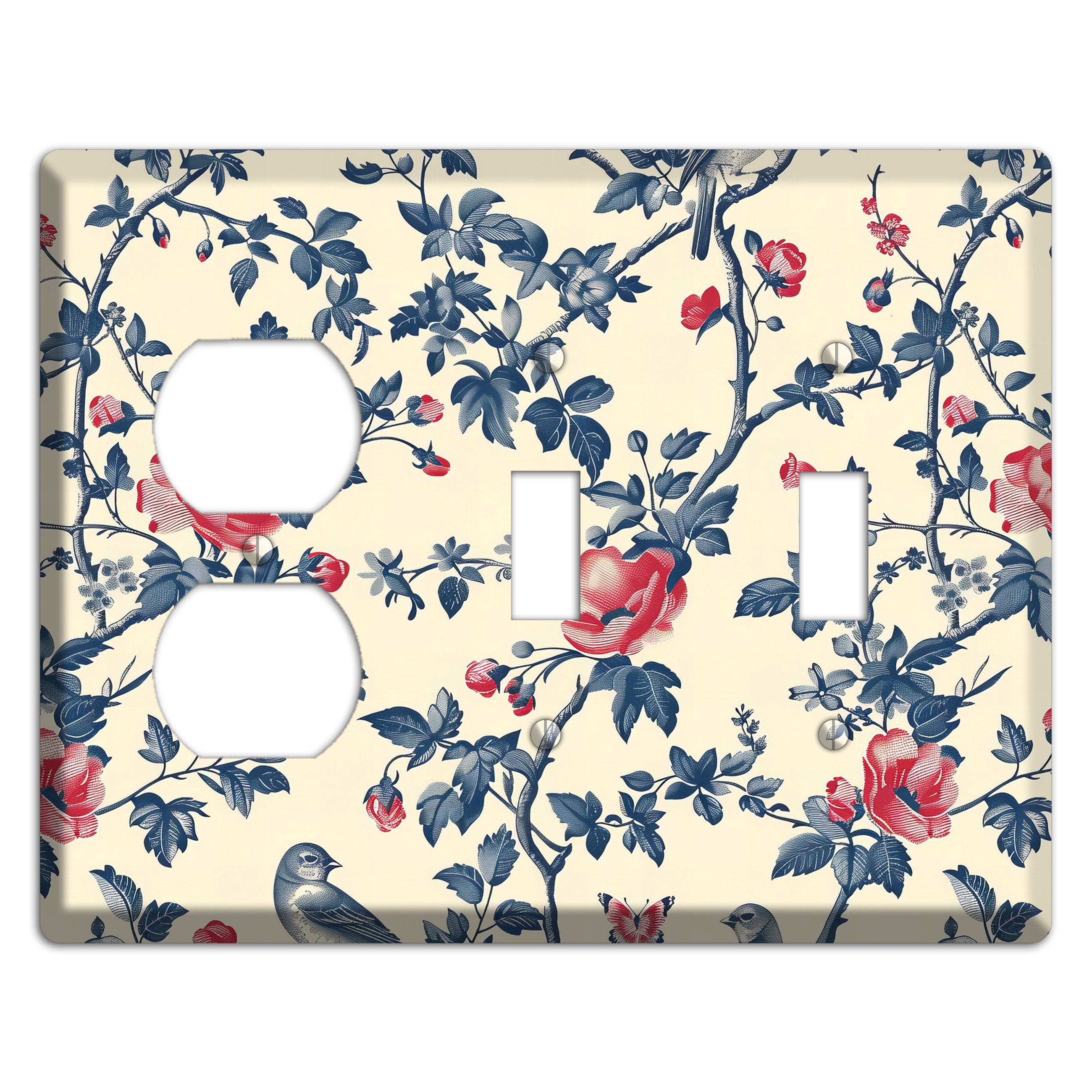 Songbirds & Thorns Duplex / 2 Toggle Wallplate