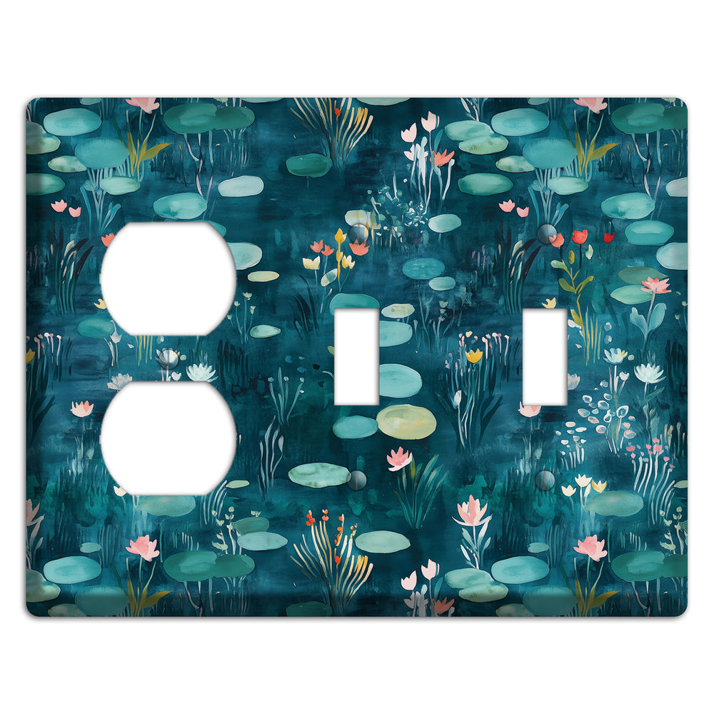 Lily Pond Reverie Duplex / 2 Toggle Wallplate