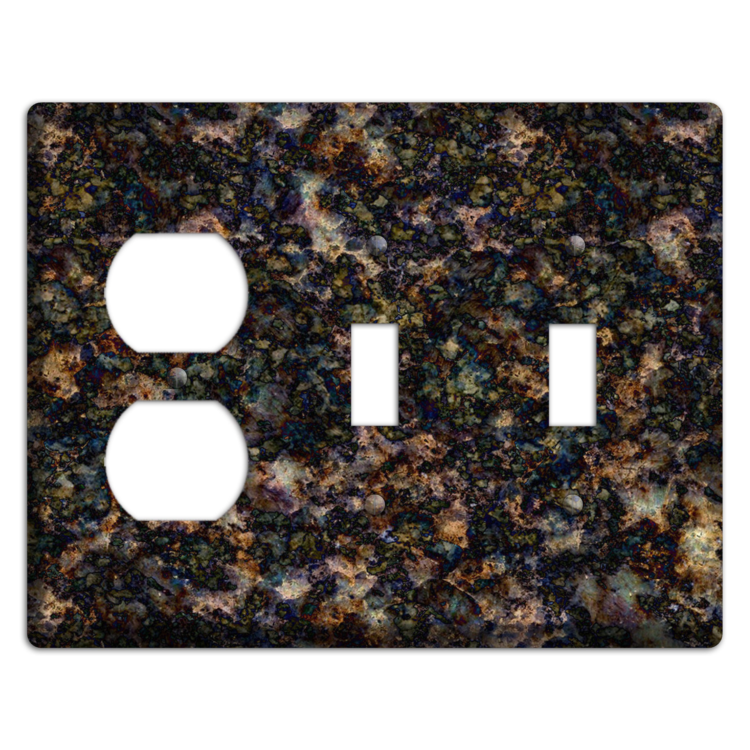 Volga Blue Granite Duplex / 2 Toggle Wallplate