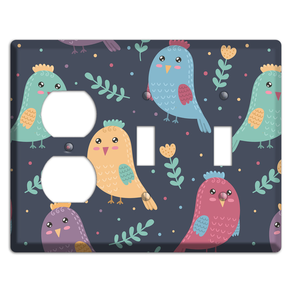 Jungle Giggles (Dark) Duplex / 2 Toggle Wallplate