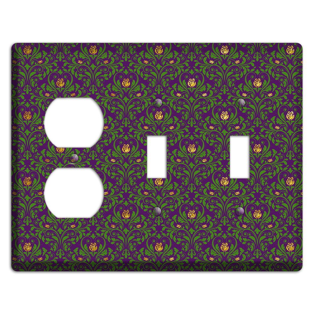 Jester‚Äôs Damask Duplex / 2 Toggle Wallplate