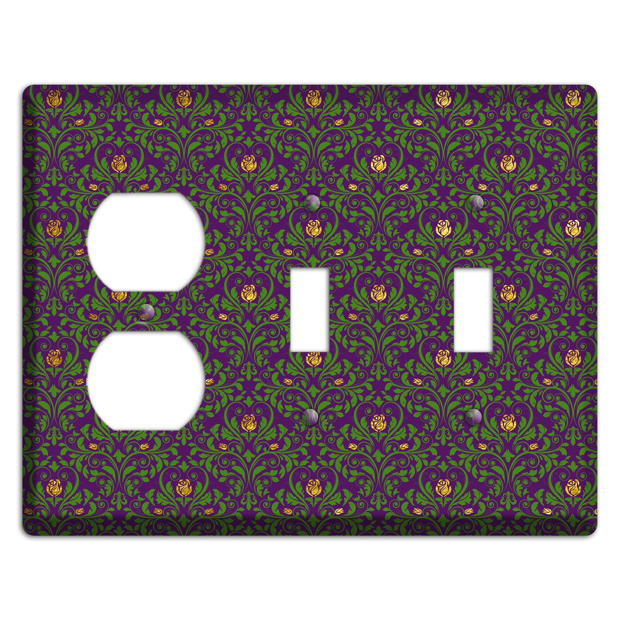 Jester’s Damask Duplex / 2 Toggle Wallplate