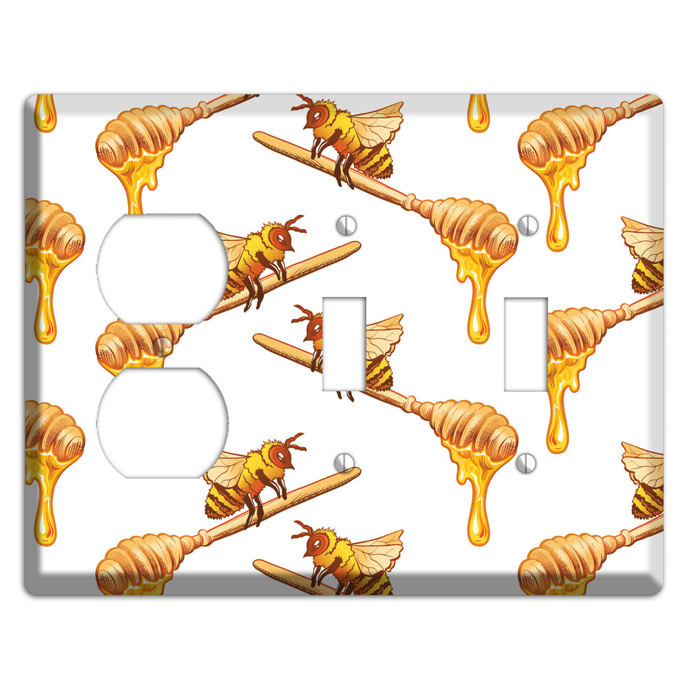 Honey Dipper Scatter Duplex / 2 Toggle Wallplate