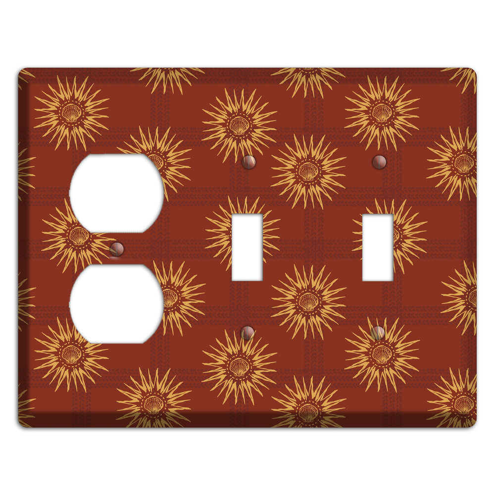 Russet Sun Plaid Duplex / 2 Toggle Wallplate