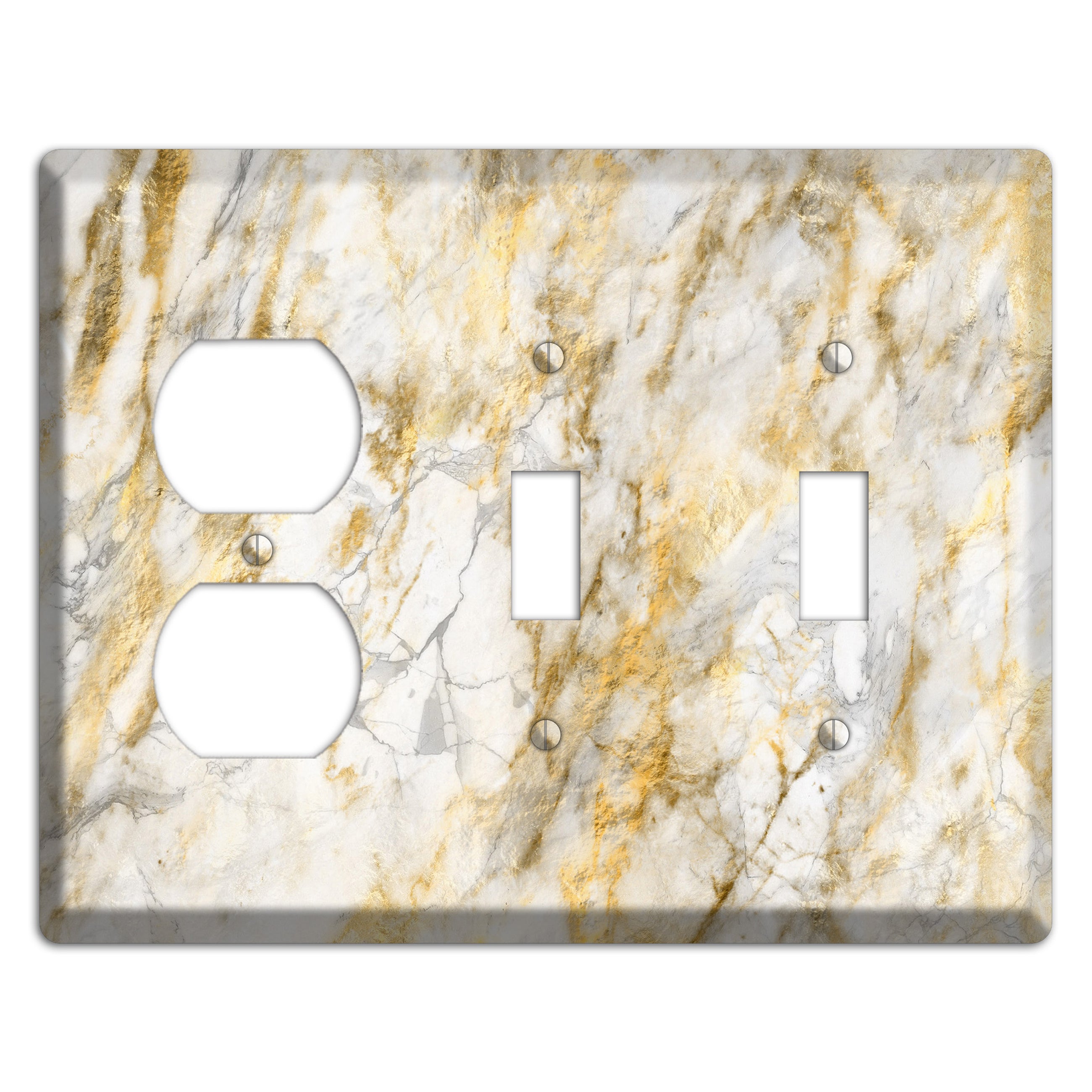 Marigold Marble Duplex / 2 Toggle Wallplate