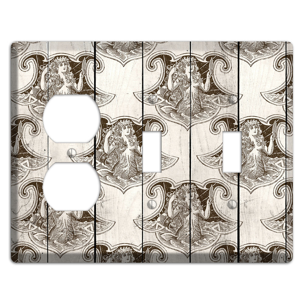 Mermaid‚Äôs Crest Duplex / 2 Toggle Wallplate
