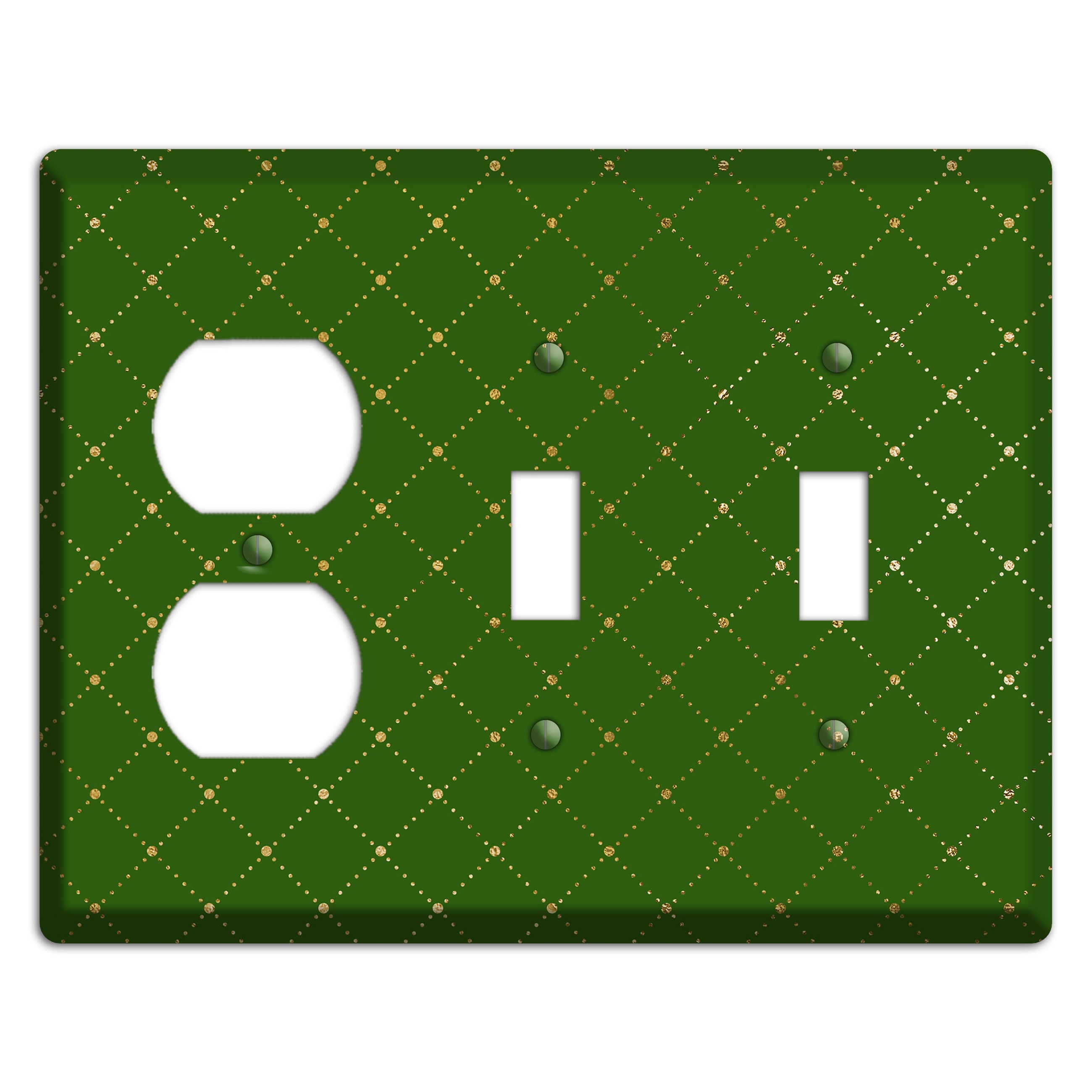 Beaded Lattice Duplex / 2 Toggle Wallplate