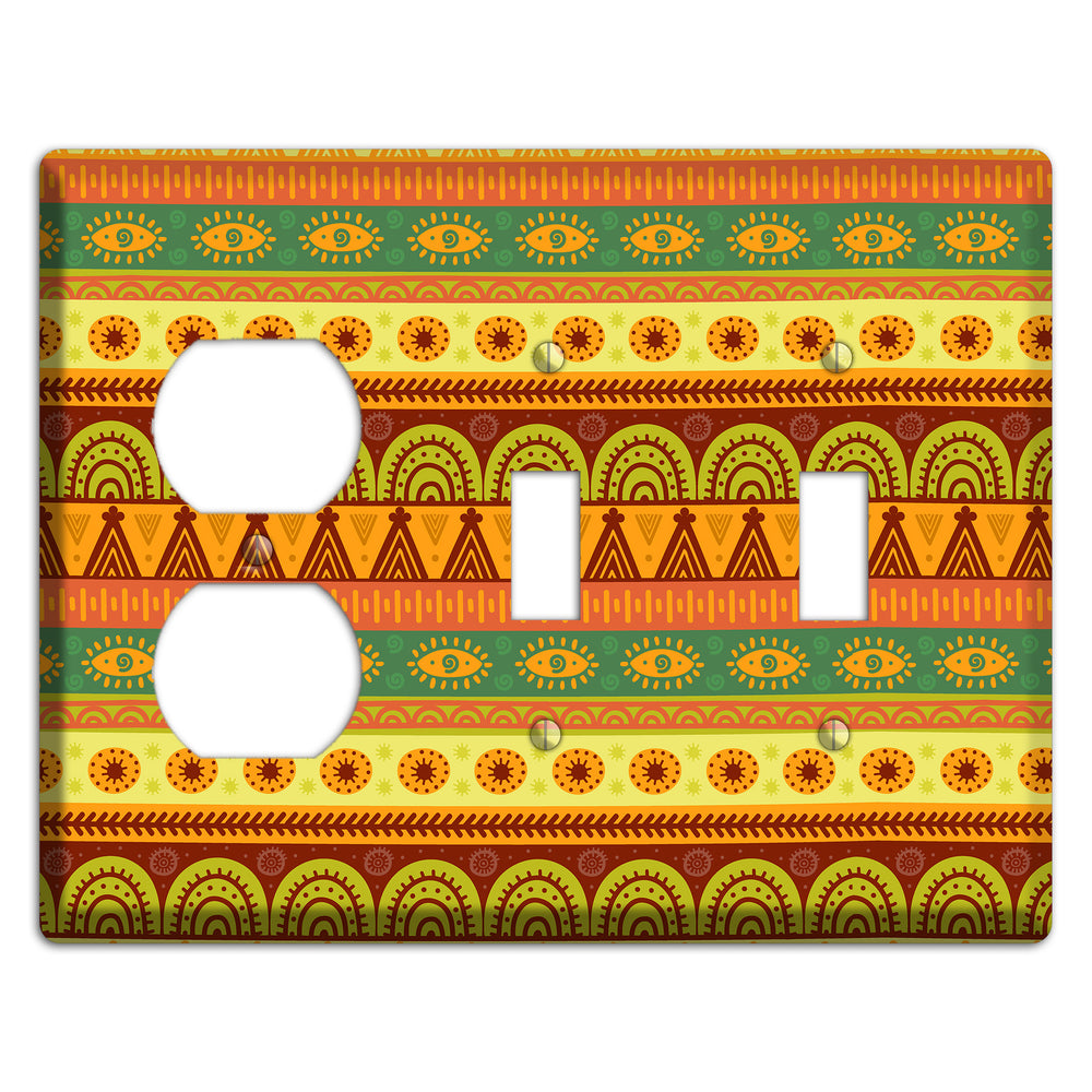 Ethnic Harmony Duplex / 2 Toggle Wallplate