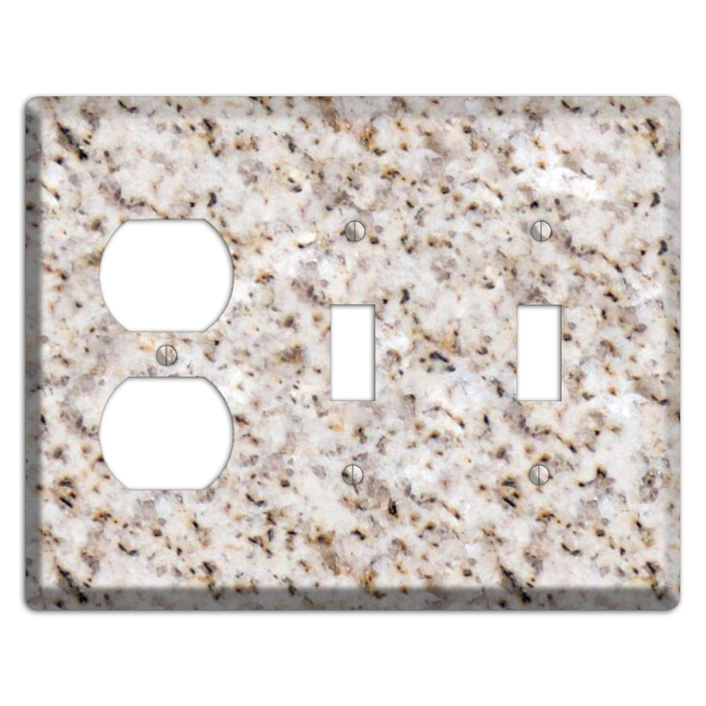 Luna Pearl Granite Duplex / 2 Toggle Wallplate