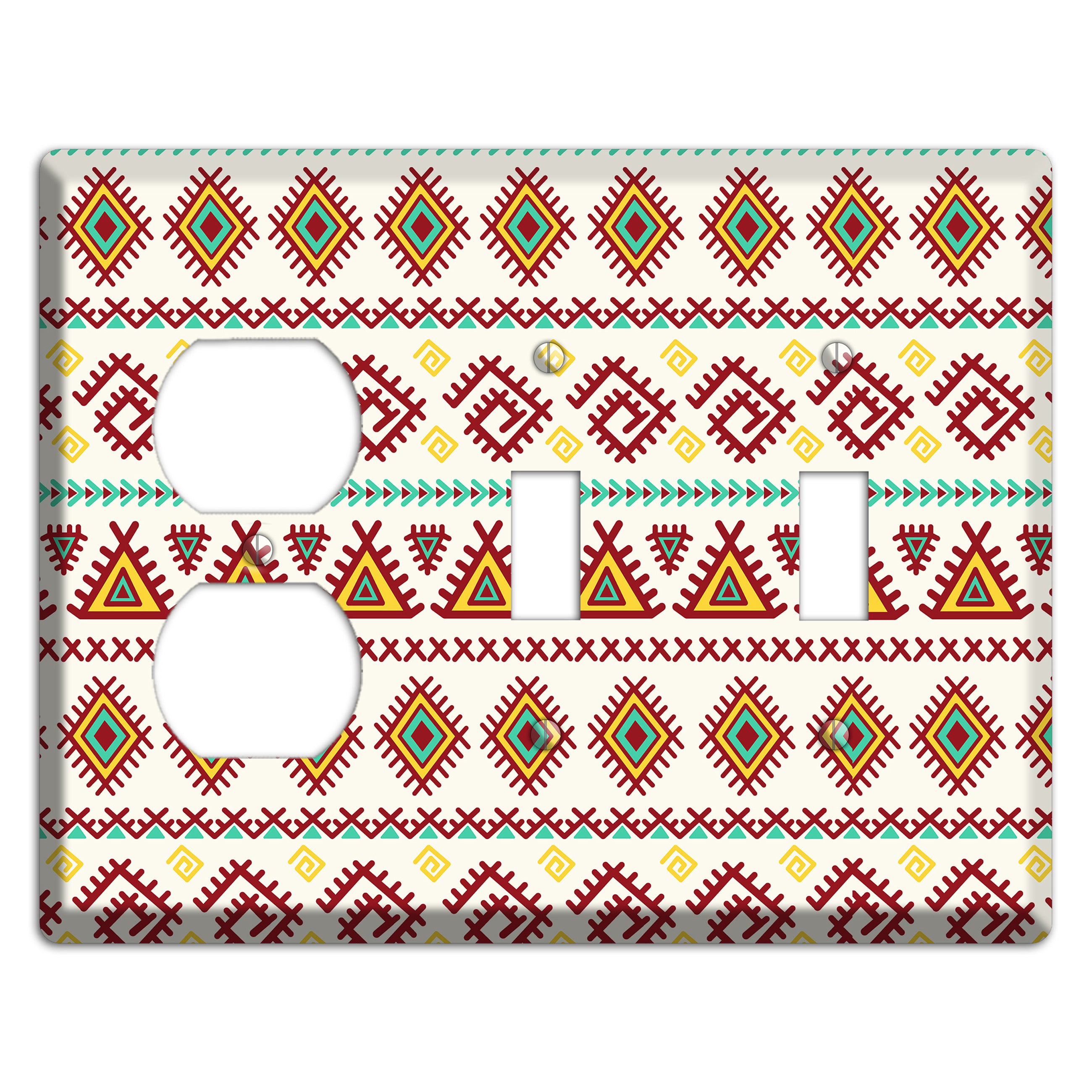Crimson Tapestry Duplex / 2 Toggle Wallplate