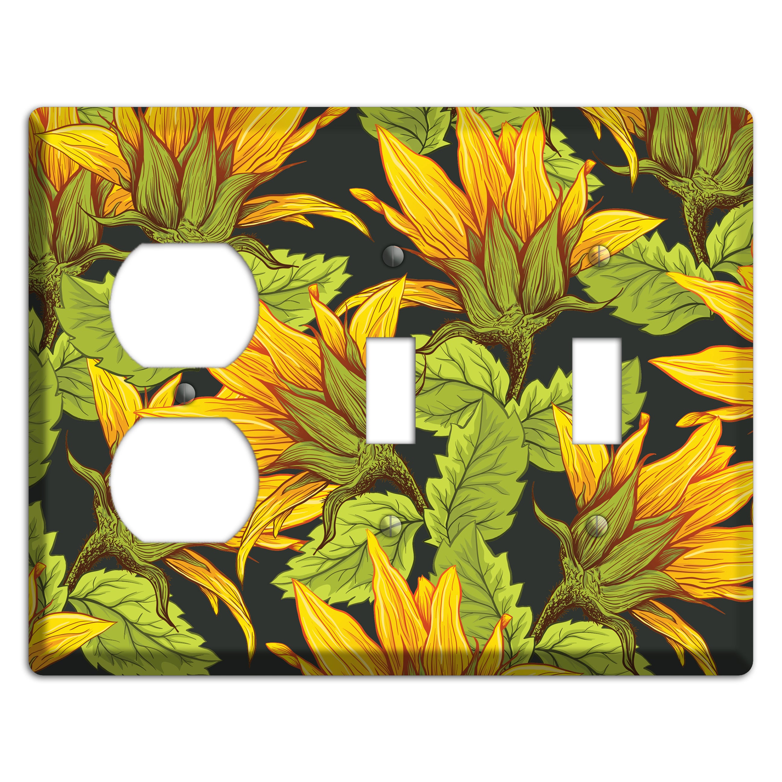 Gilded Bloom Tangle Duplex / 2 Toggle Wallplate