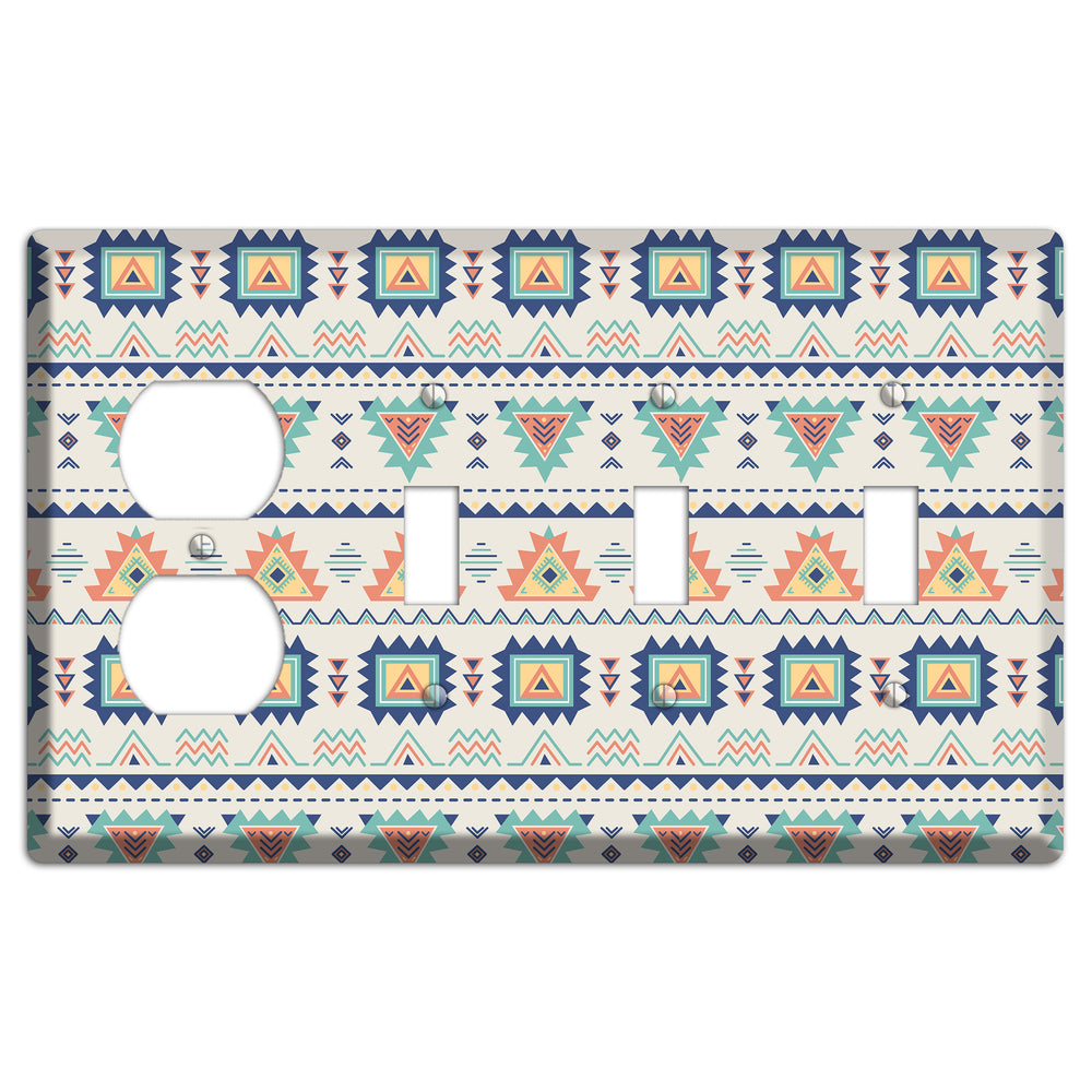Desert Geometry Duplex / 3 Toggle Wallplate