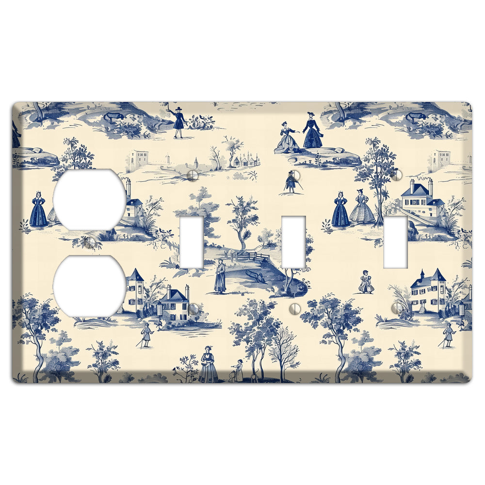 Pastoral Letter Duplex / 3 Toggle Wallplate
