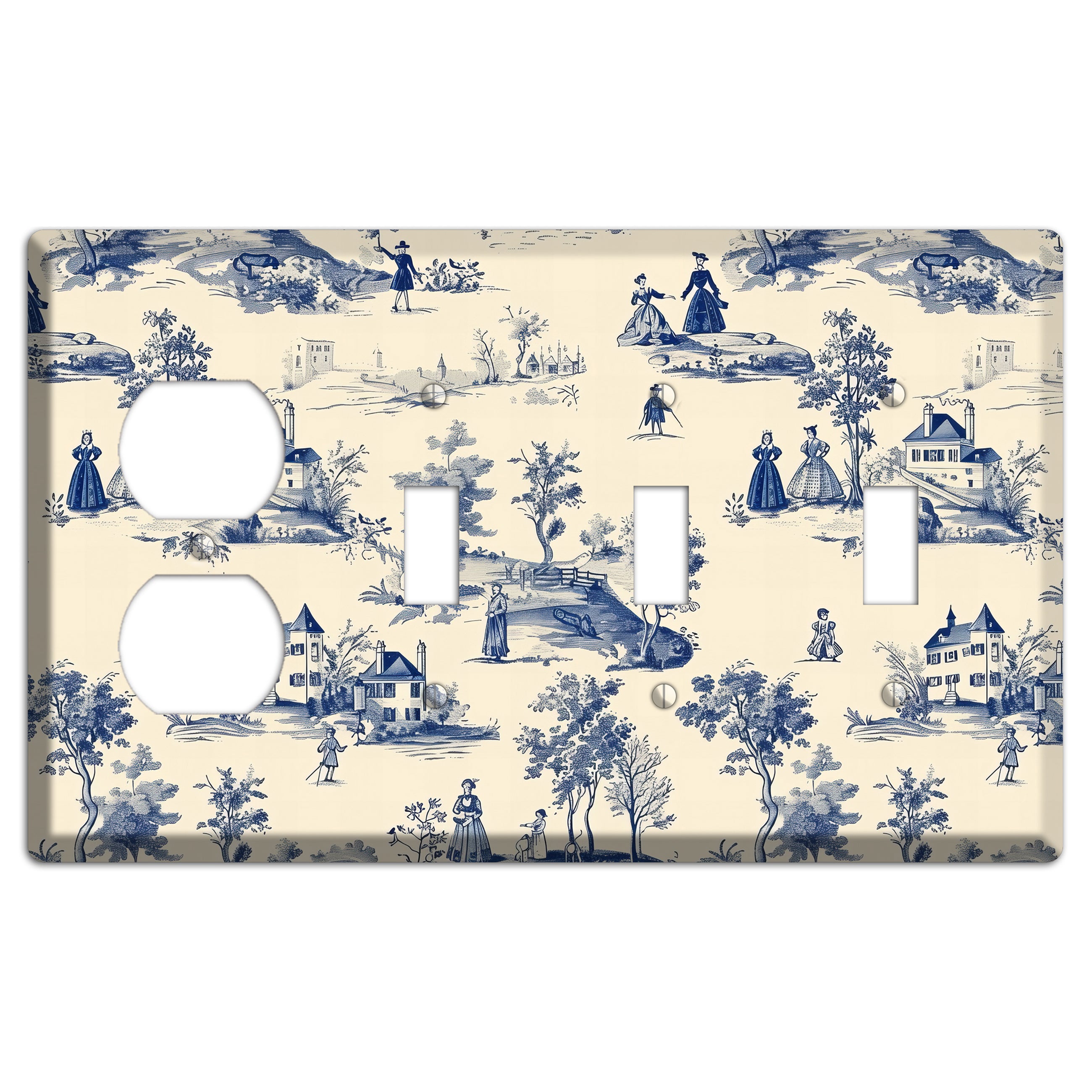 Pastoral Letter Duplex / 3 Toggle Wallplate