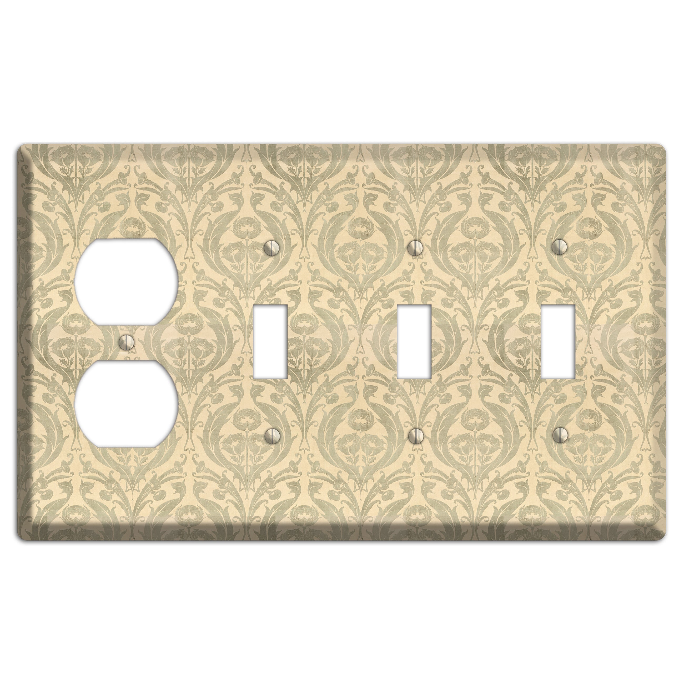 Whispered Thistle Duplex / 3 Toggle Wallplate