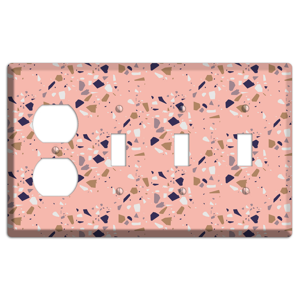 Blush Quarry Duplex / 3 Toggle Wallplate