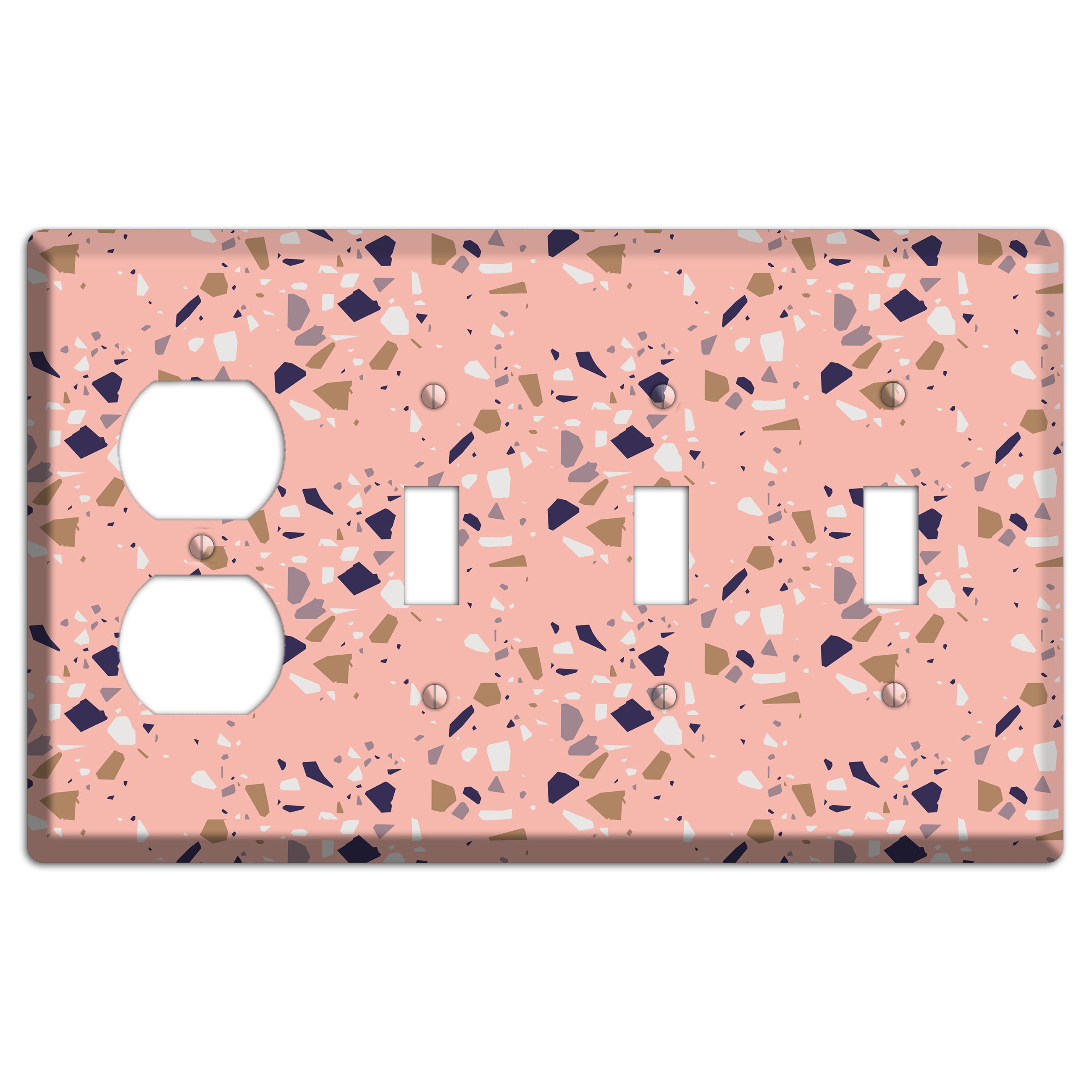 Blush Quarry Duplex / 3 Toggle Wallplate