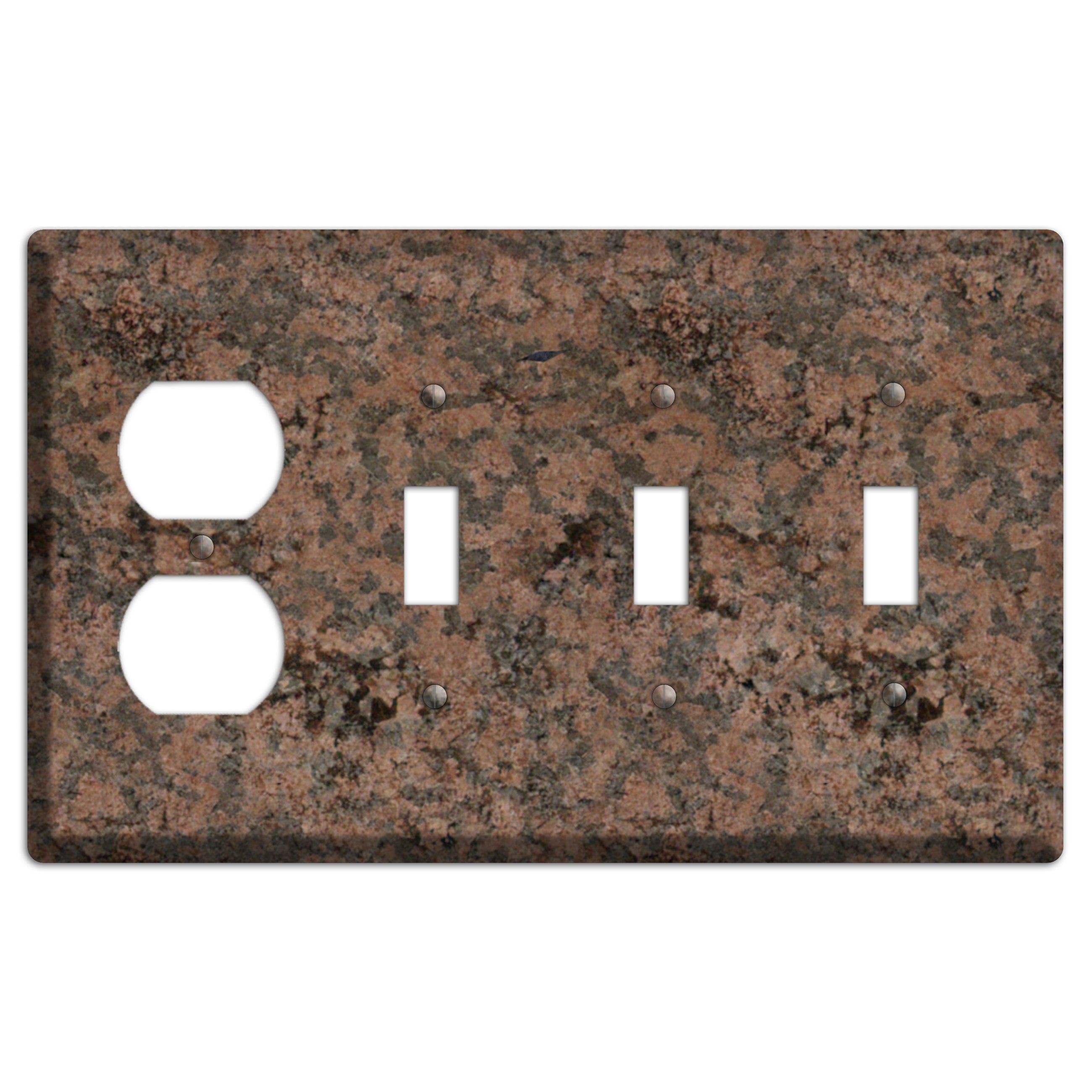 Granite Name: Indian Dakota Granite Duplex / 3 Toggle Wallplate