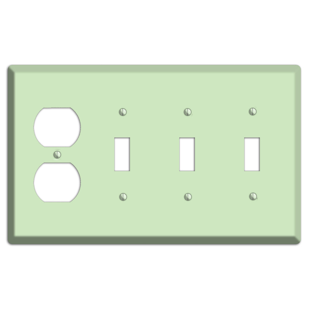 Baxter Mint Duplex / 3 Toggle Wallplate