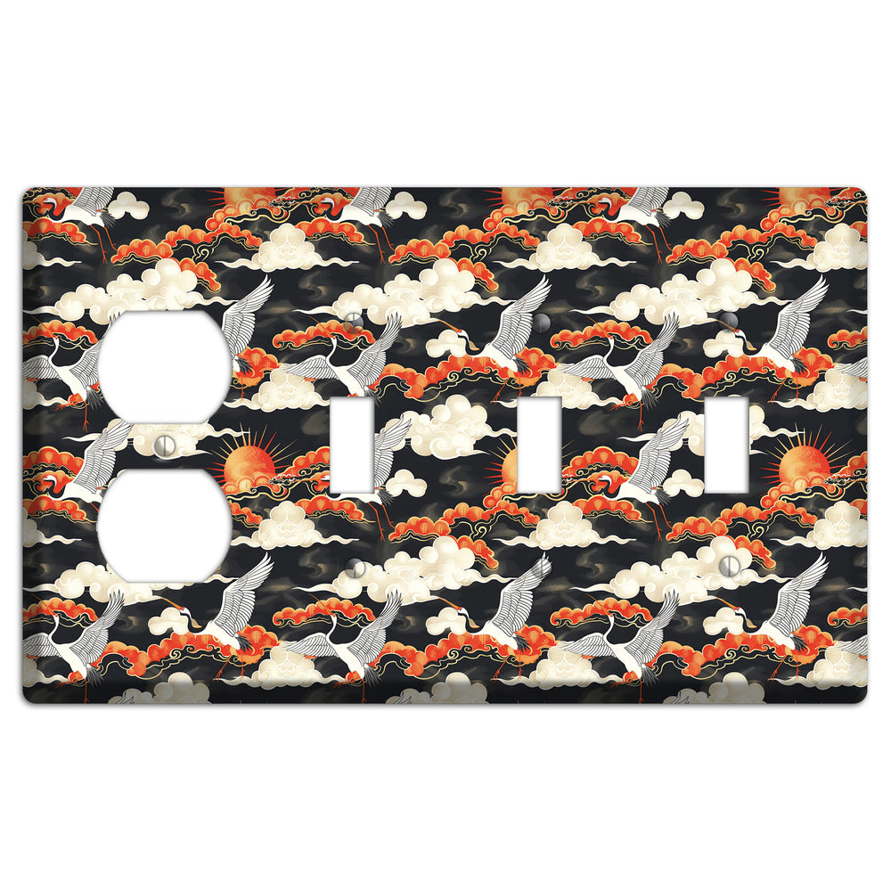 Ember Sky Migration Duplex / 3 Toggle Wallplate