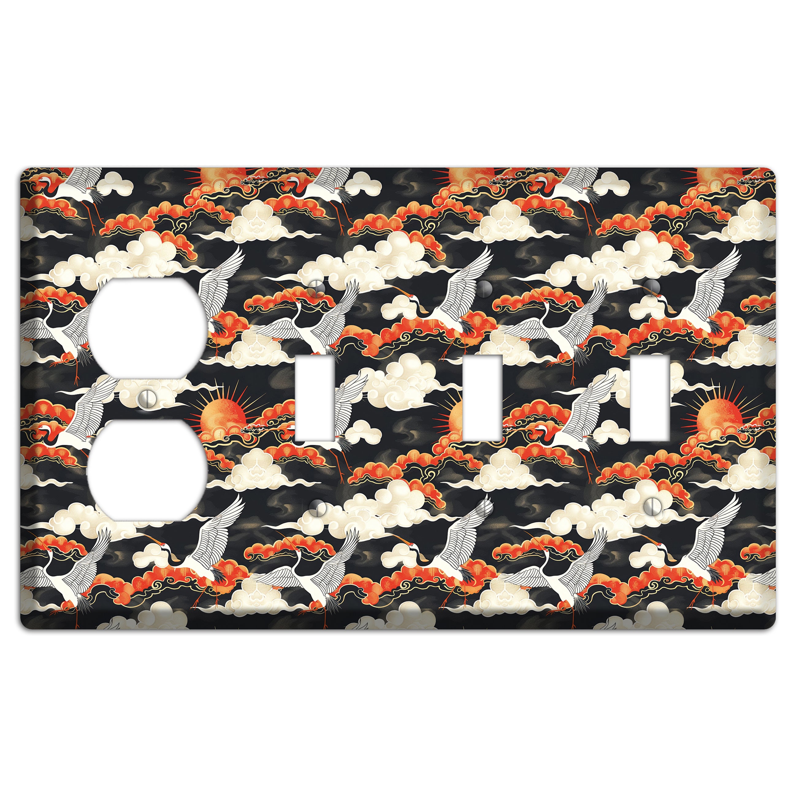 Ember Sky Migration Duplex / 3 Toggle Wallplate