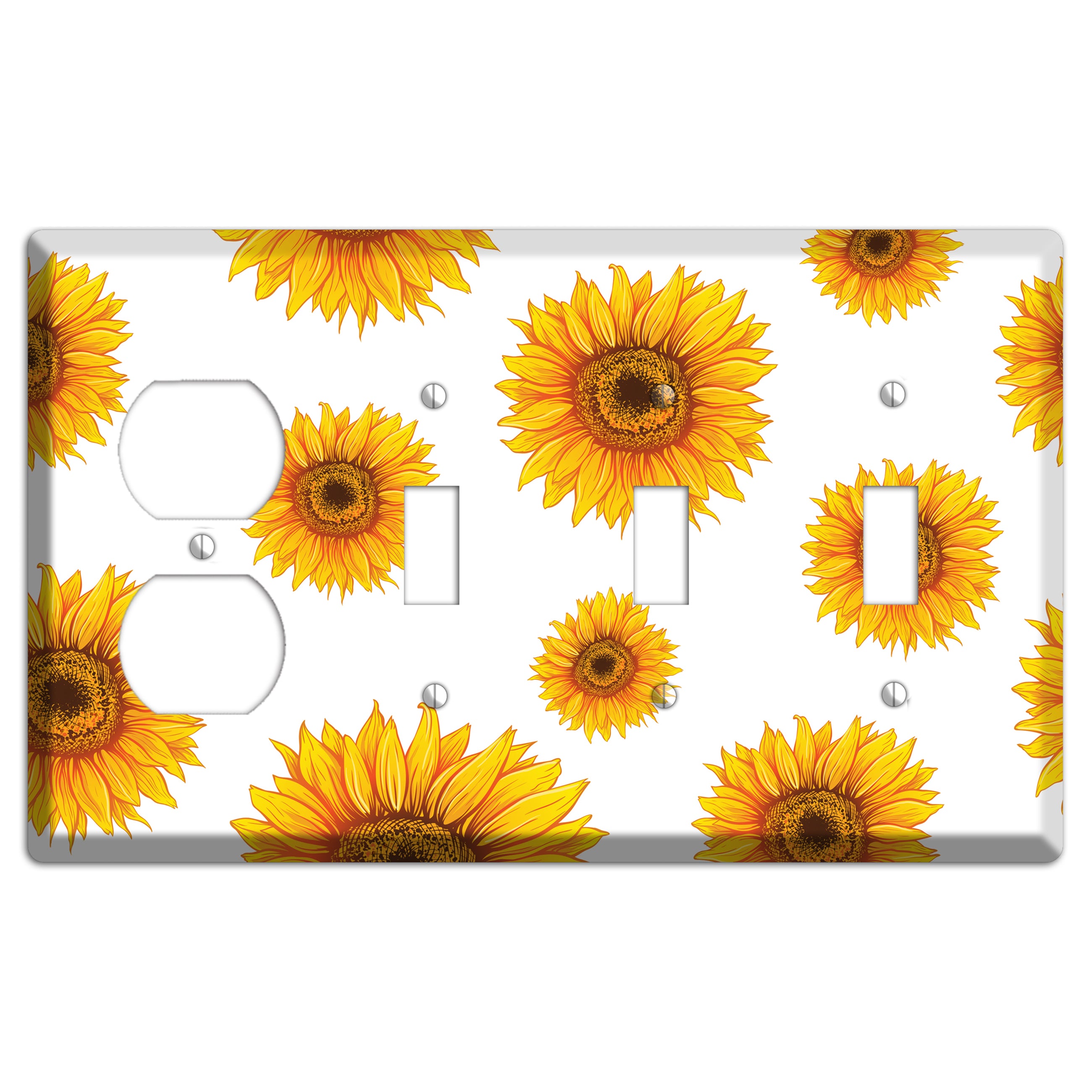 Solar Bloom Scatter Duplex / 3 Toggle Wallplate