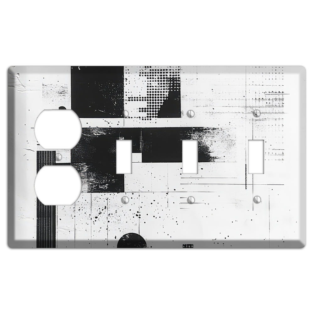 Signal & Static Duplex / 3 Toggle Wallplate