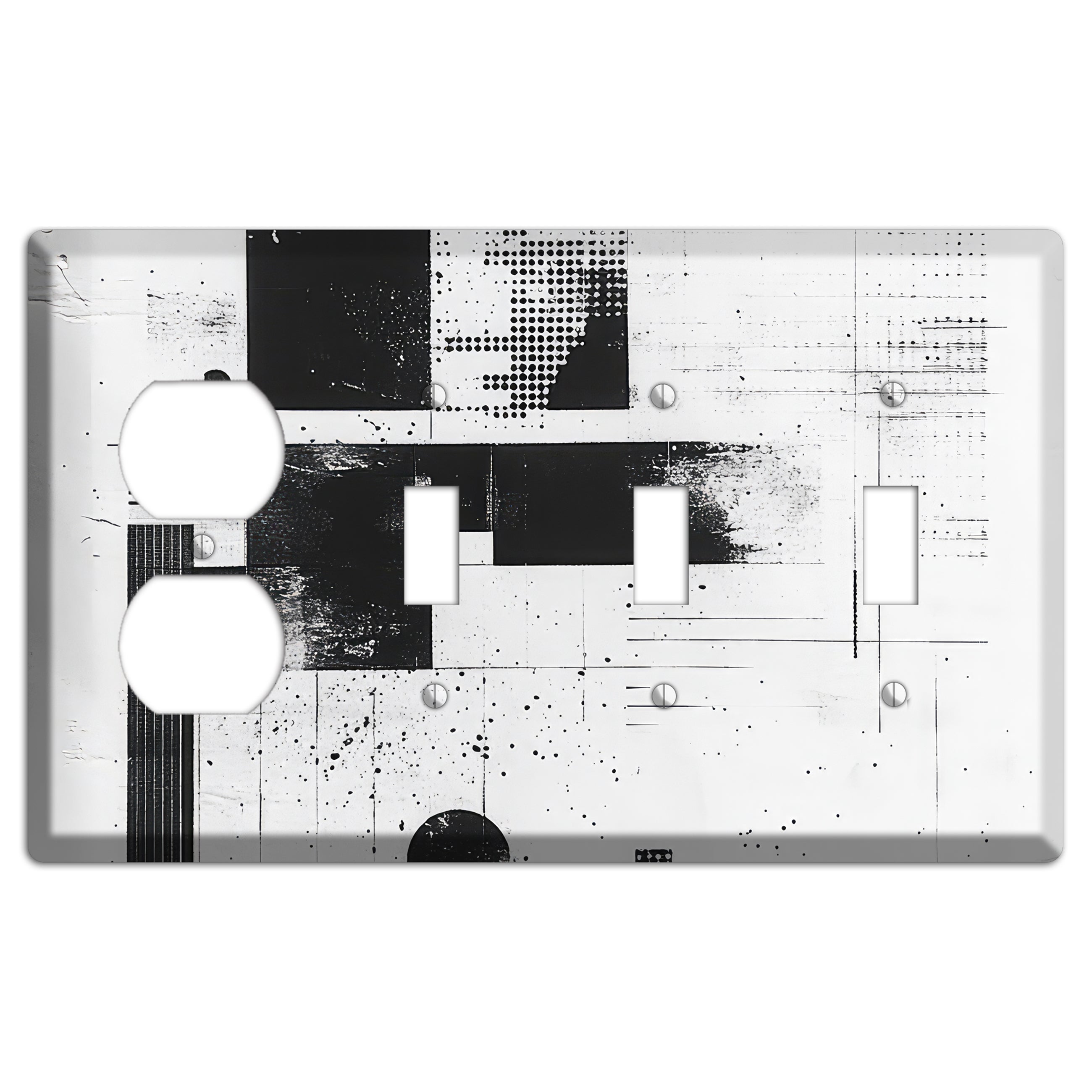 Signal & Static Duplex / 3 Toggle Wallplate
