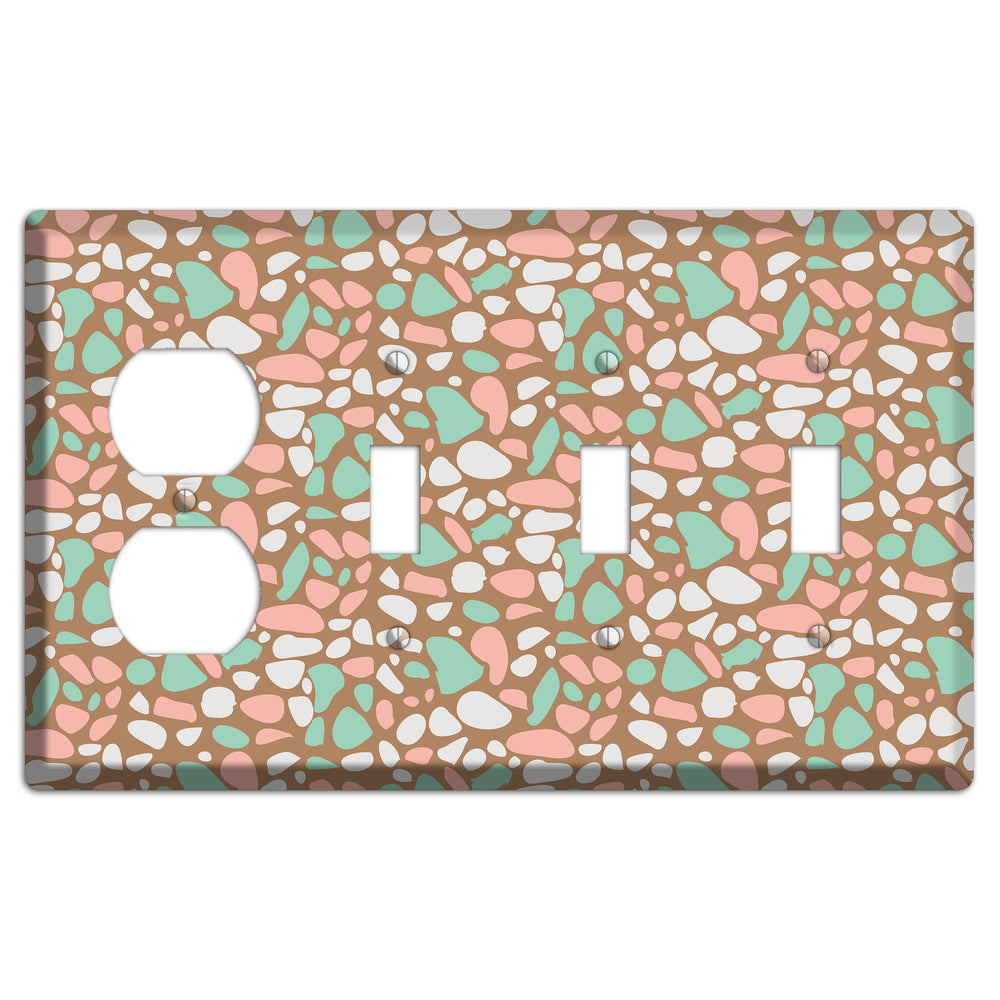 Ginger Mint Chip Duplex / 3 Toggle Wallplate