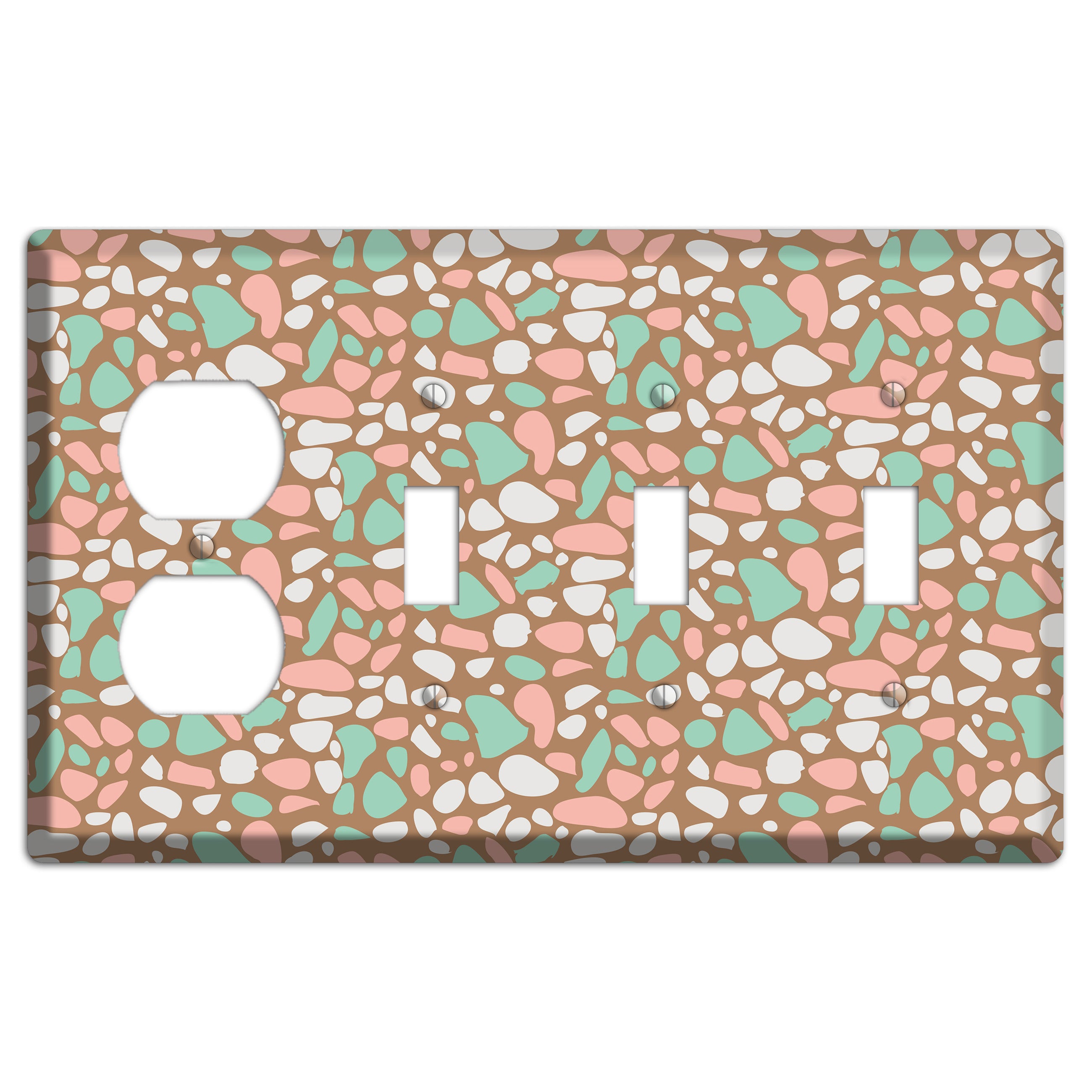 Ginger Mint Chip Duplex / 3 Toggle Wallplate