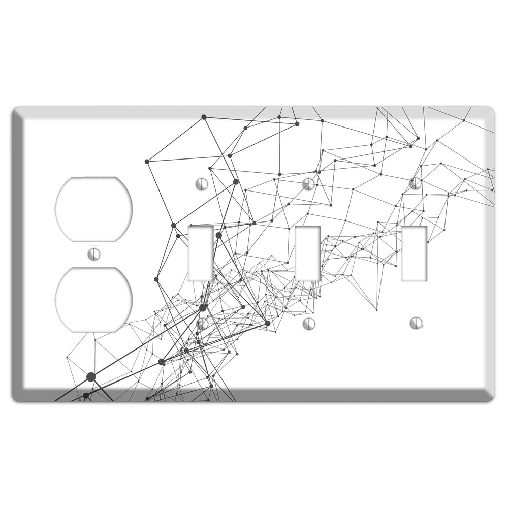 Threadwork Constellation Duplex / 3 Toggle Wallplate