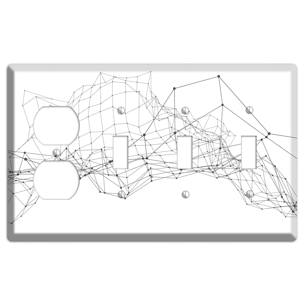 Phantom Mesh Drift Duplex / 3 Toggle Wallplate