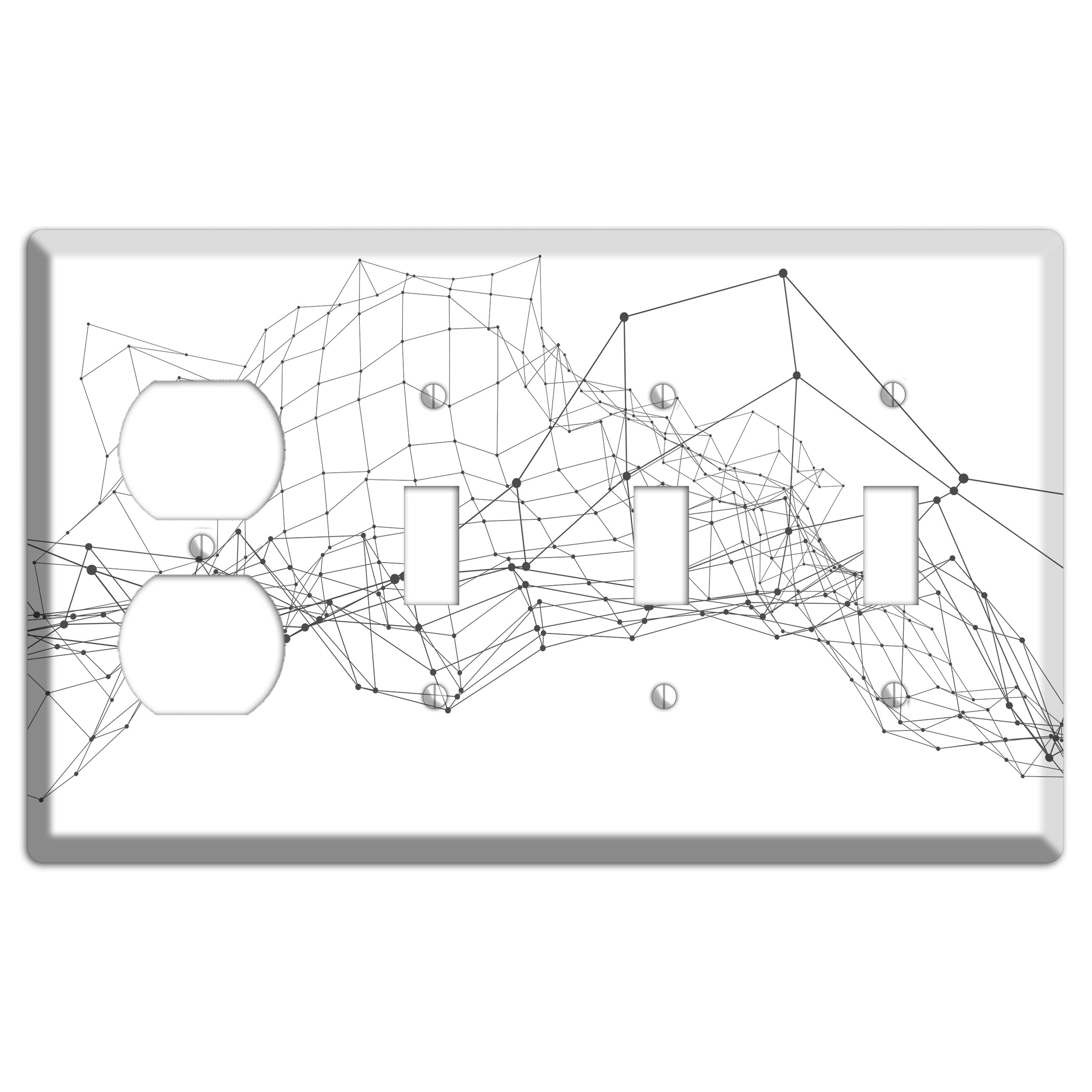Phantom Mesh Drift Duplex / 3 Toggle Wallplate